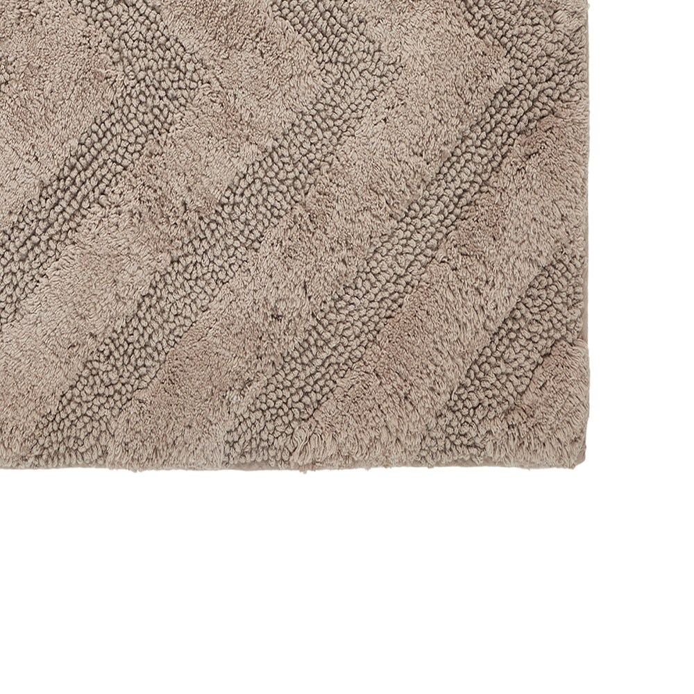 Better Trends 34-in x 21-in Sand Cotton Bath Rug at Lowes.com