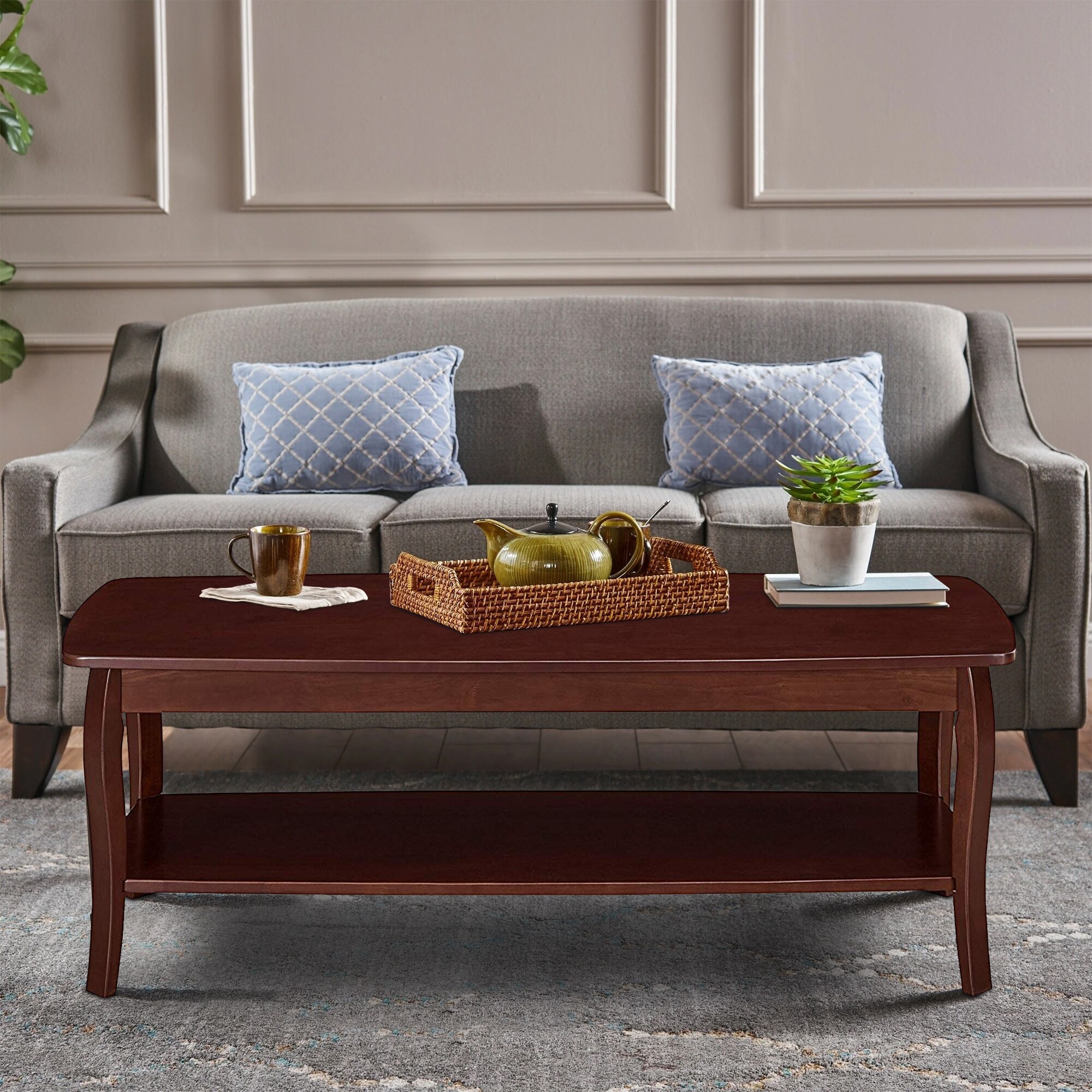 CASAINC WF-E180426-3-E-MR Coffee table with storage Brown Wood Modern Coffee Table