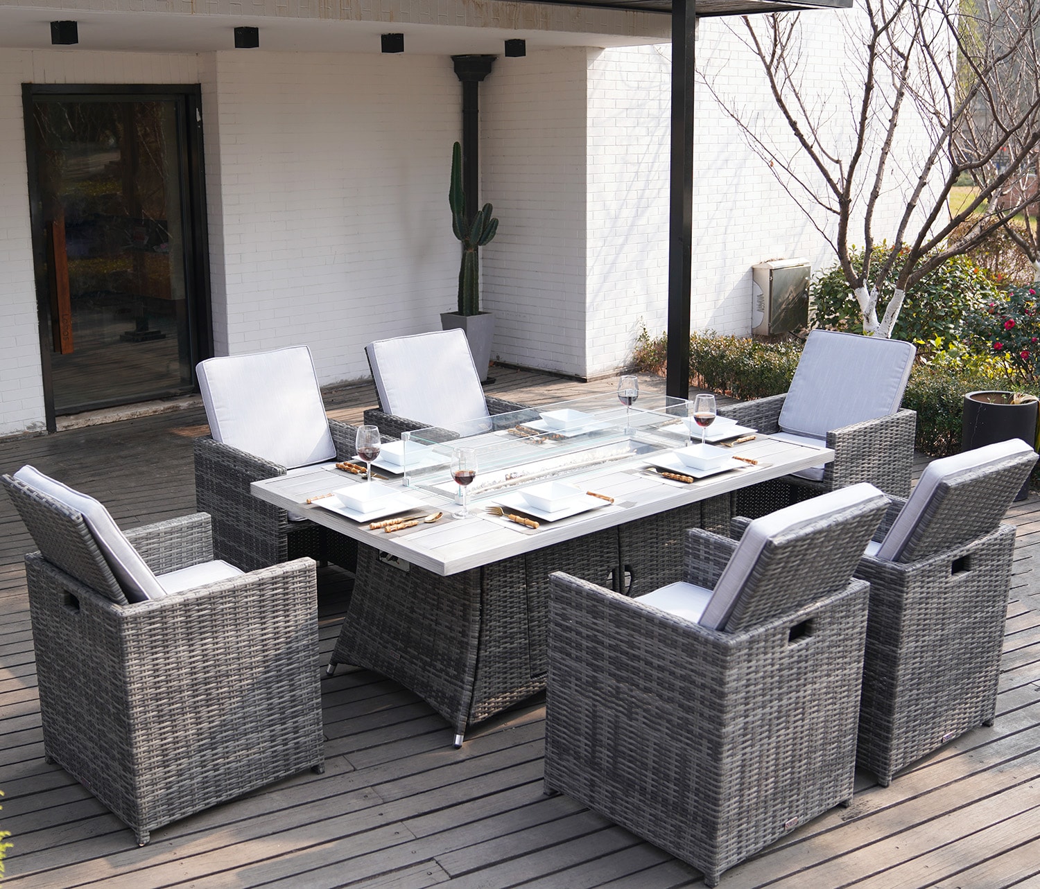 Direct Wicker DWG-06RA34-GR Patio-Dining-Sets - View #7