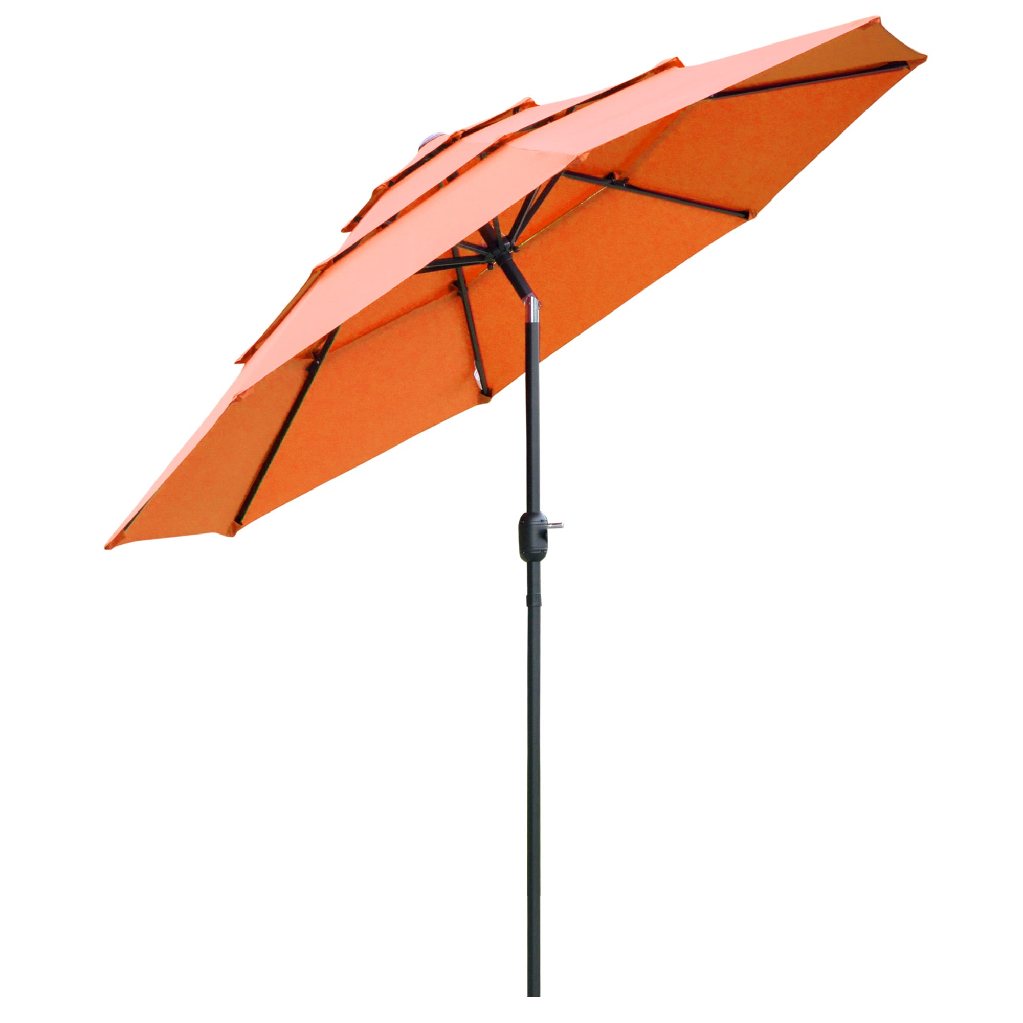 Bayfeve BFAOS-4162-UM 9-Feet Steel Orange Push-button Tilt Market Patio Umbrella