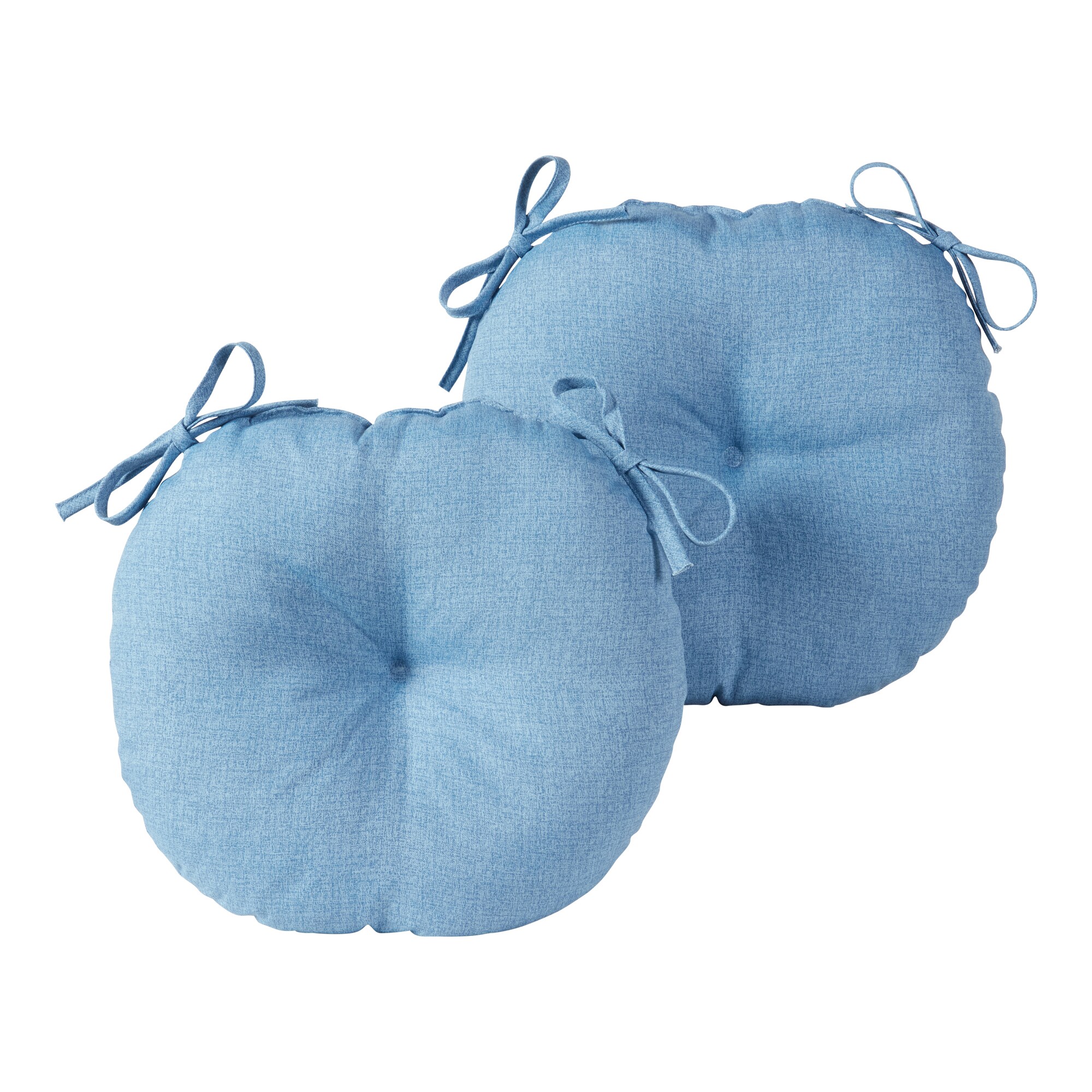 Greendale Home Fashions OC5816S2-DENIM 15-in x 15-in 2 -Piece Denim Patio chair cushion