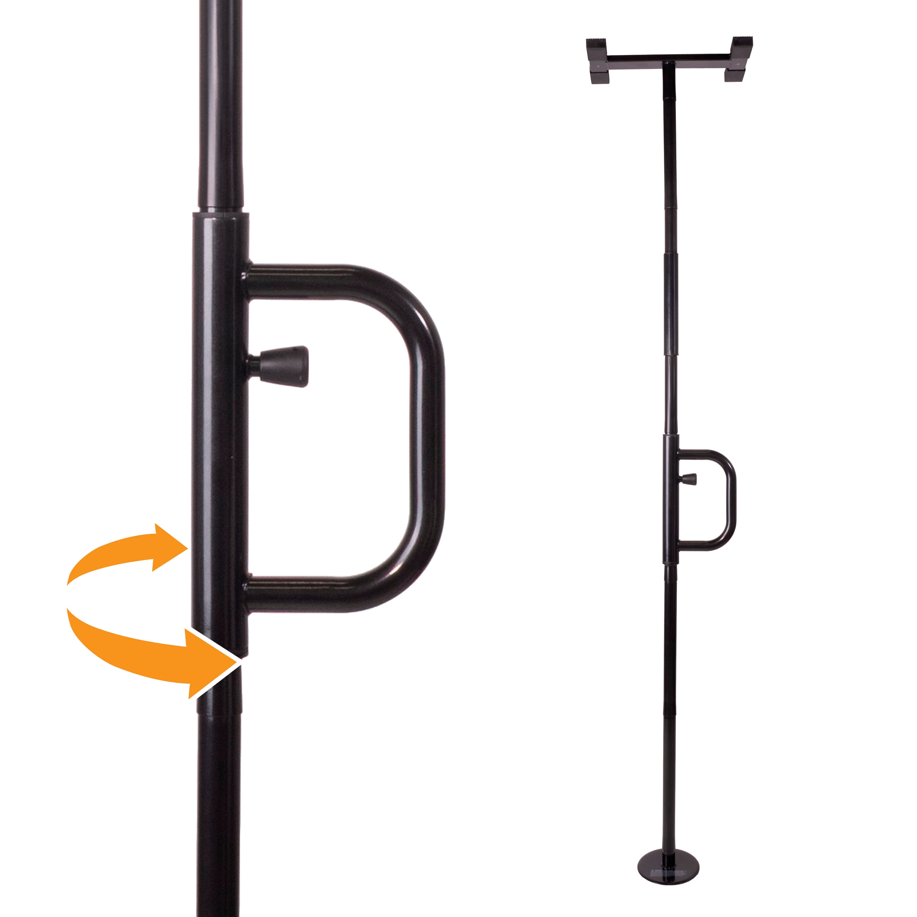 Stander Wonder Pole 84-in Black Floor-mounted Grab Bar ( 300-lb Weight Capacity ) #1100-B