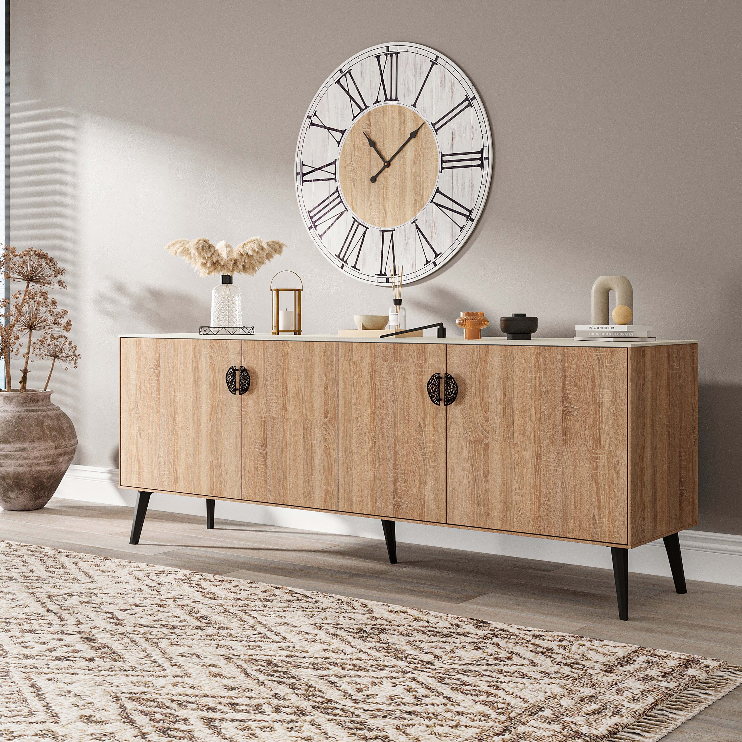 Manhattan Comfort SB002-NN Contemporary/Modern Natural and Nude Sideboard