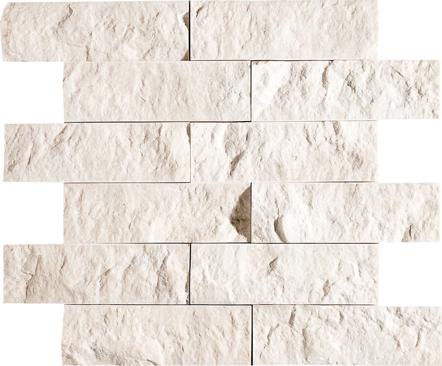 Marble Systems MS00611 NBS Desert Cream 2-in x 12-in Natural Stone Marble Mixed Pattern Floor and Wall Tile (3.48-sq. ft/ Carton)