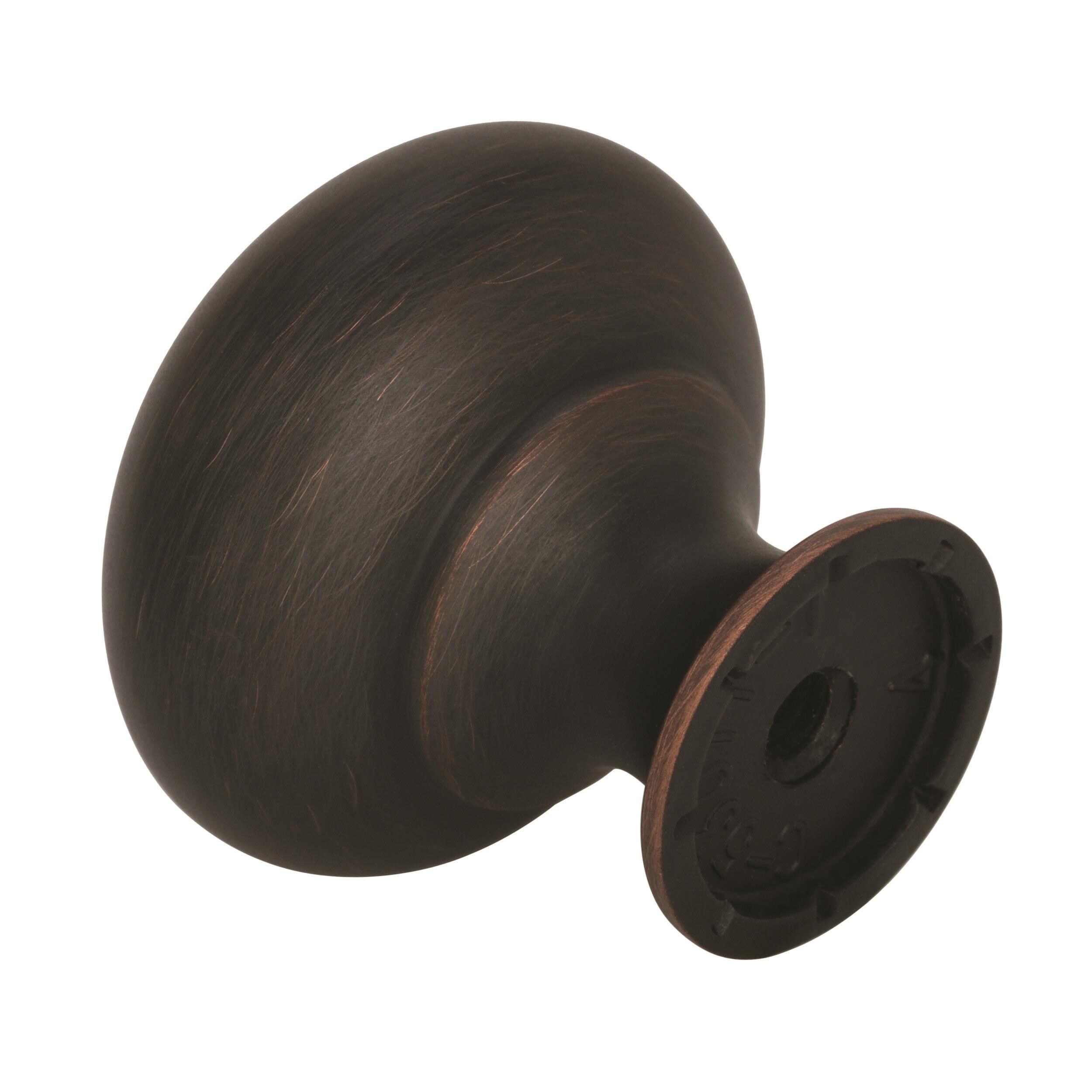 Oil-Rubbed Bronze Round Cabinet Knob with Mounting Hardware