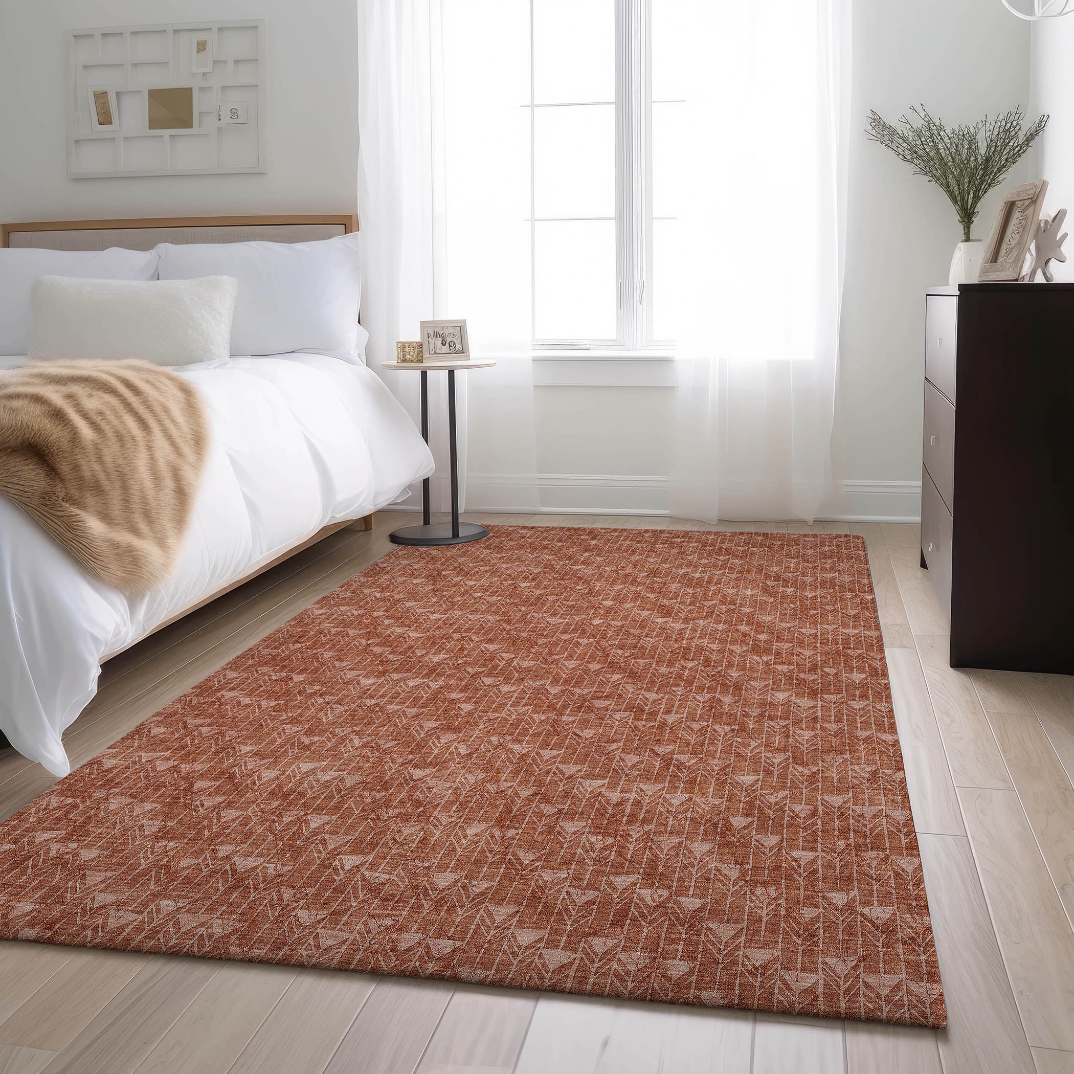 Addison Rugs AMF559BR20X30 Mayfield AMF559BR 2 x 3 (ft) Loomed Polyester Brown Rectangular Indoor Geometric Machine washable Area rug