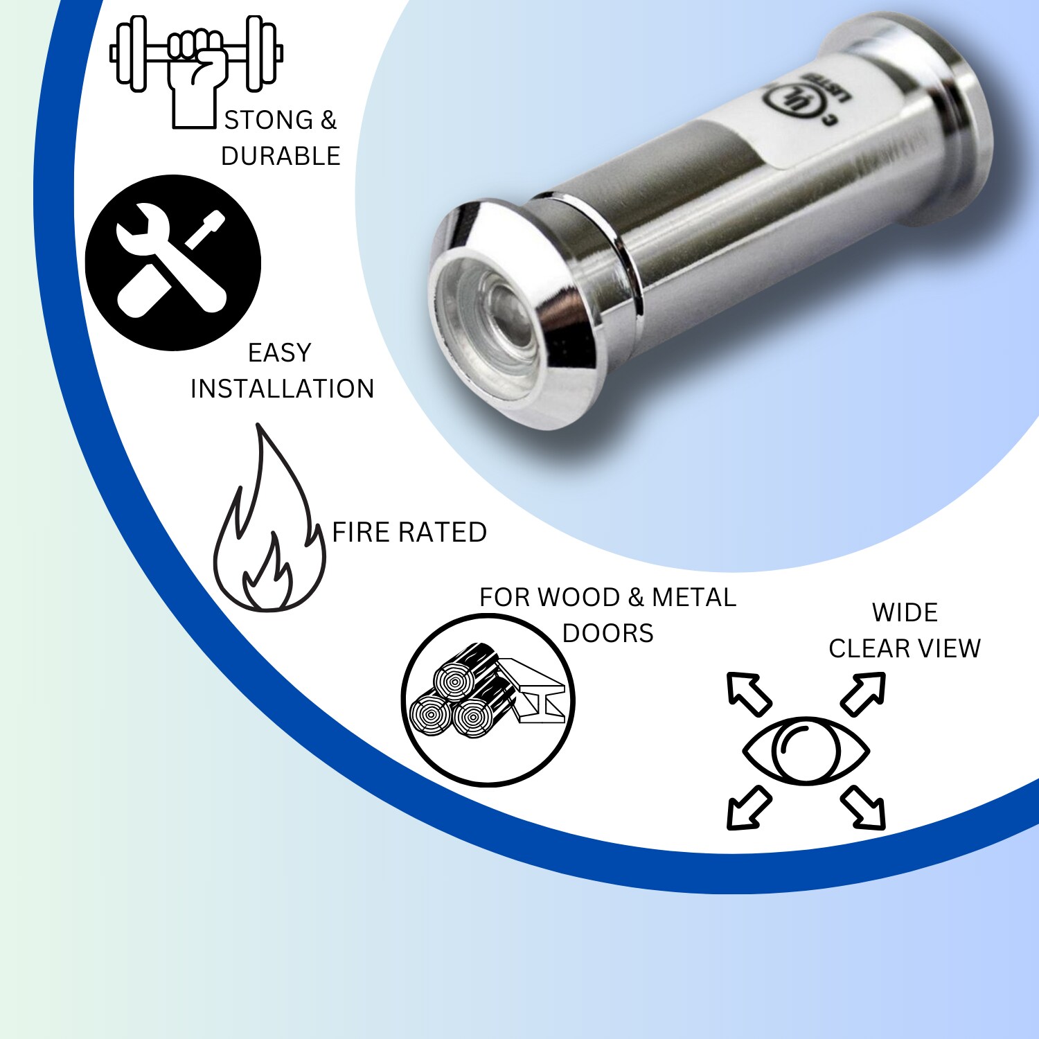 Trans-Atlantic Co GH-UL3300-US26 Entry-Door-Viewers - View #3
