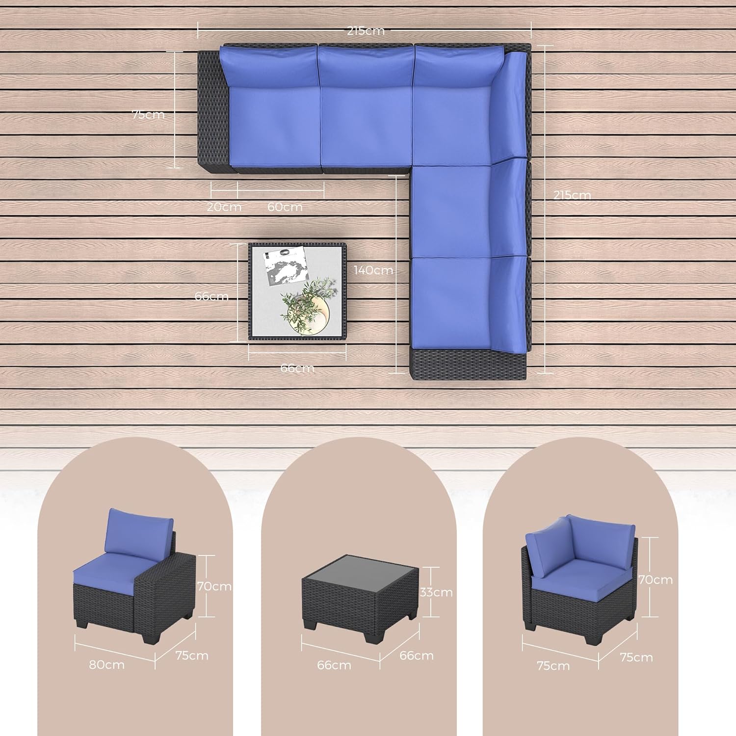 Garvee LAHWCZT2603100016 Patio-Sofas-Daybeds - View #2