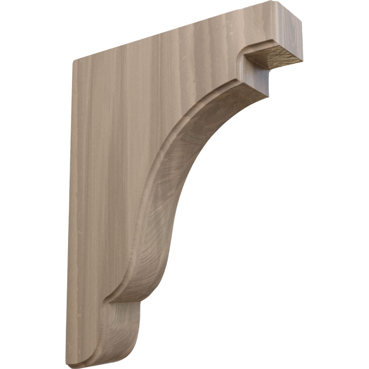 Ekena Millwork BKTW02X07X10BEWA Bedford 1-3/4-in x 7-1/4-in x 9-1/2-in Walnut Brown Wood Standard bracket