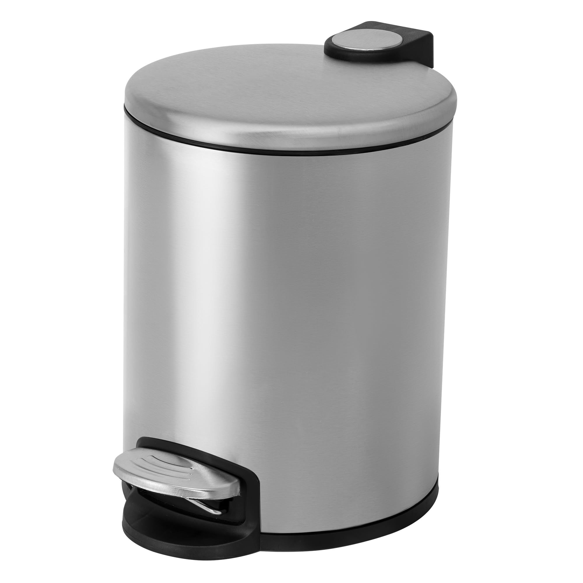 ACENTO WB428BST Brushed Stainless Steel Metal Wastebasket
