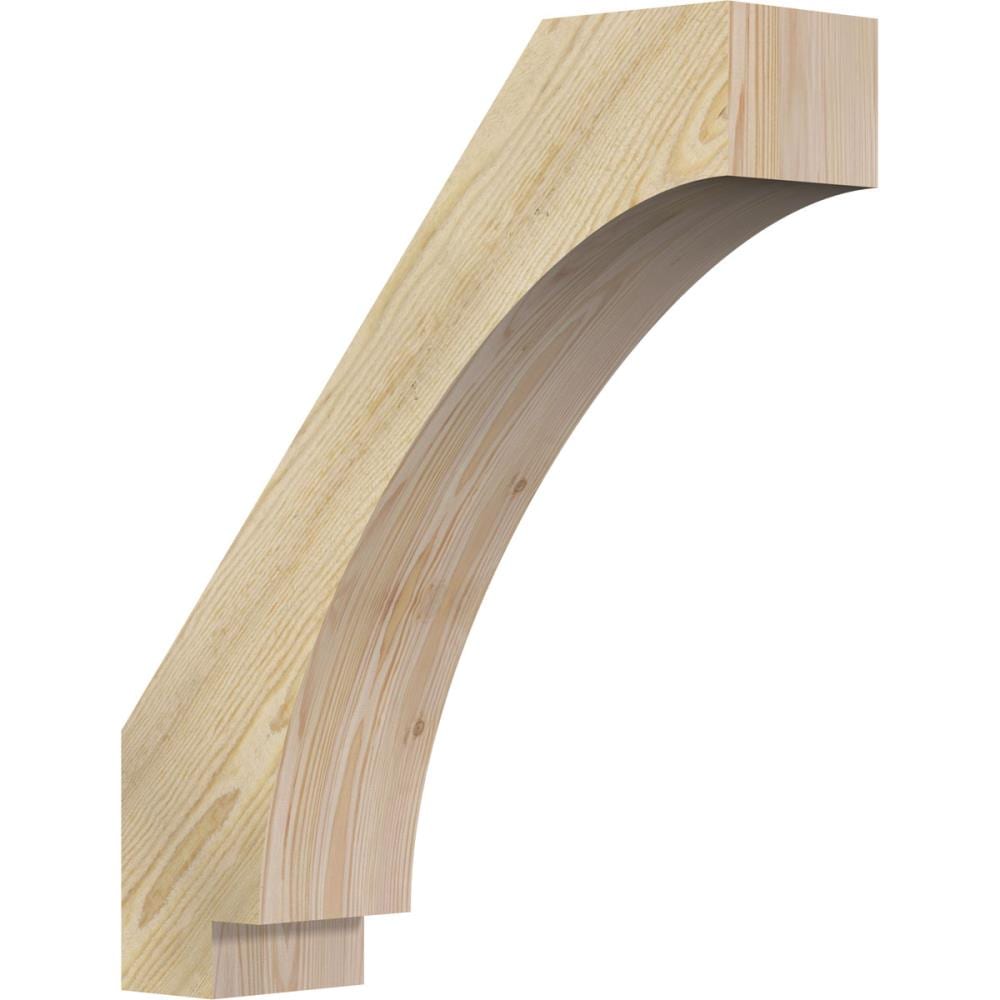 Ekena Millwork BRC06X22X26IMP00RDF 6-in x 22-in x 26-in Douglas Fir Unfinished Wood Imperial Rough Sawn Knee Brace