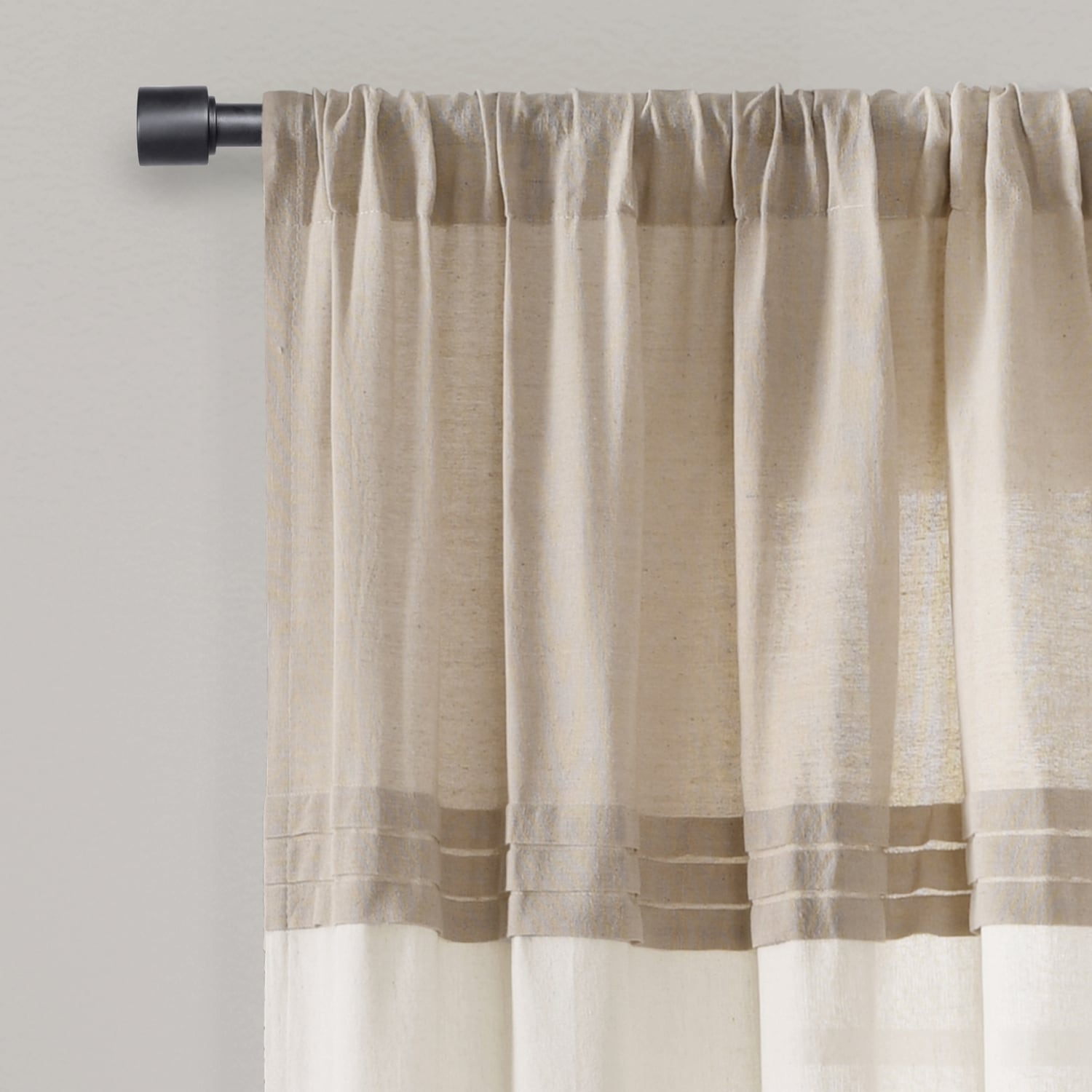 Lush Decor 84-in Linen Room Darkening Rod Pocket Single Curtain Panel 