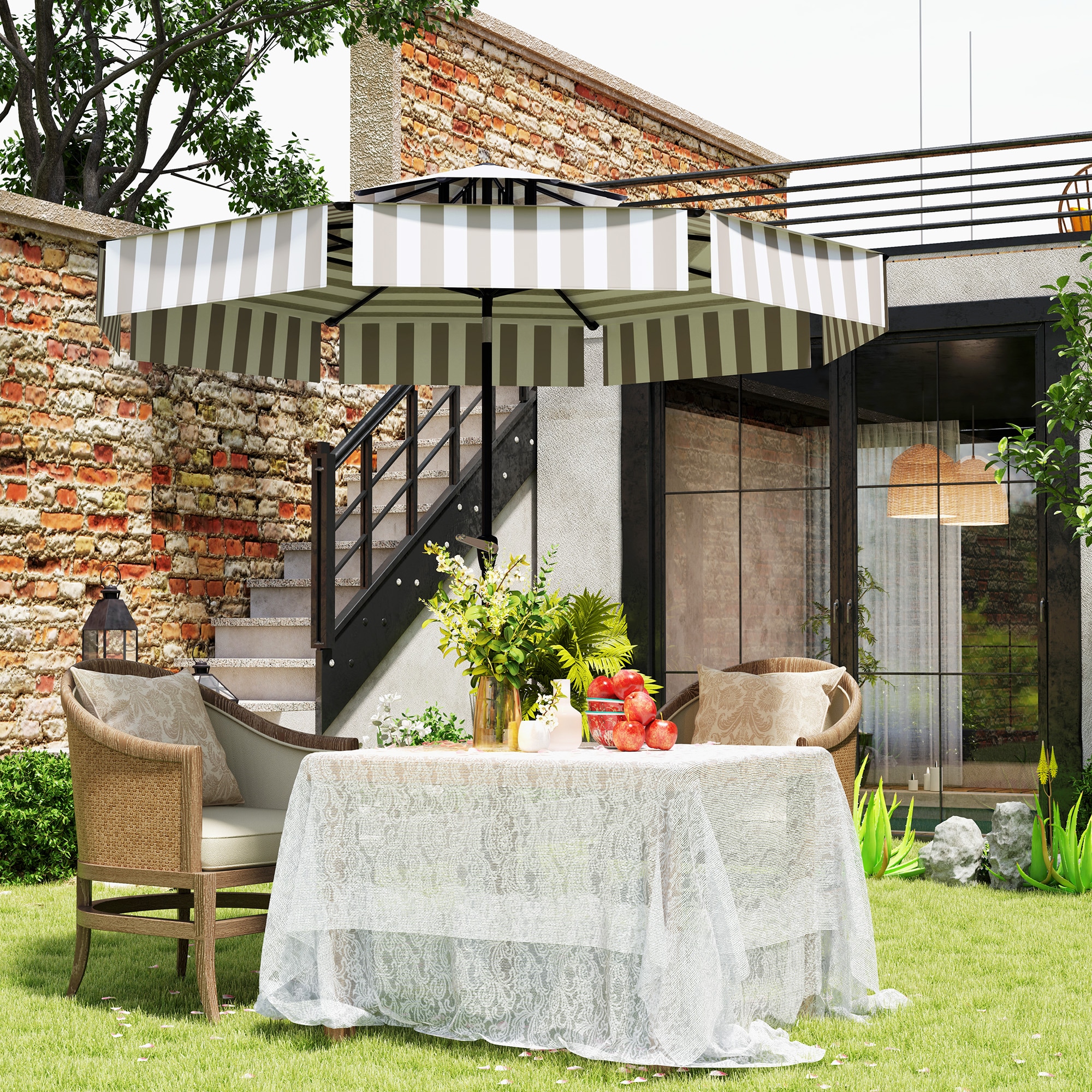 Outsunny 84D-379V00LG Umbrellas-2 - View #2