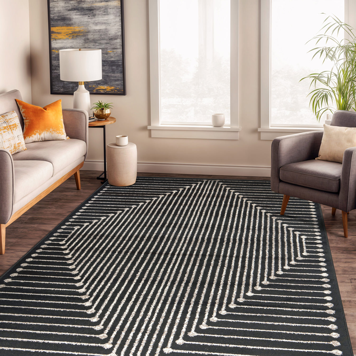 World Rug Gallery WR91BLACK5X7 rugs - View #2