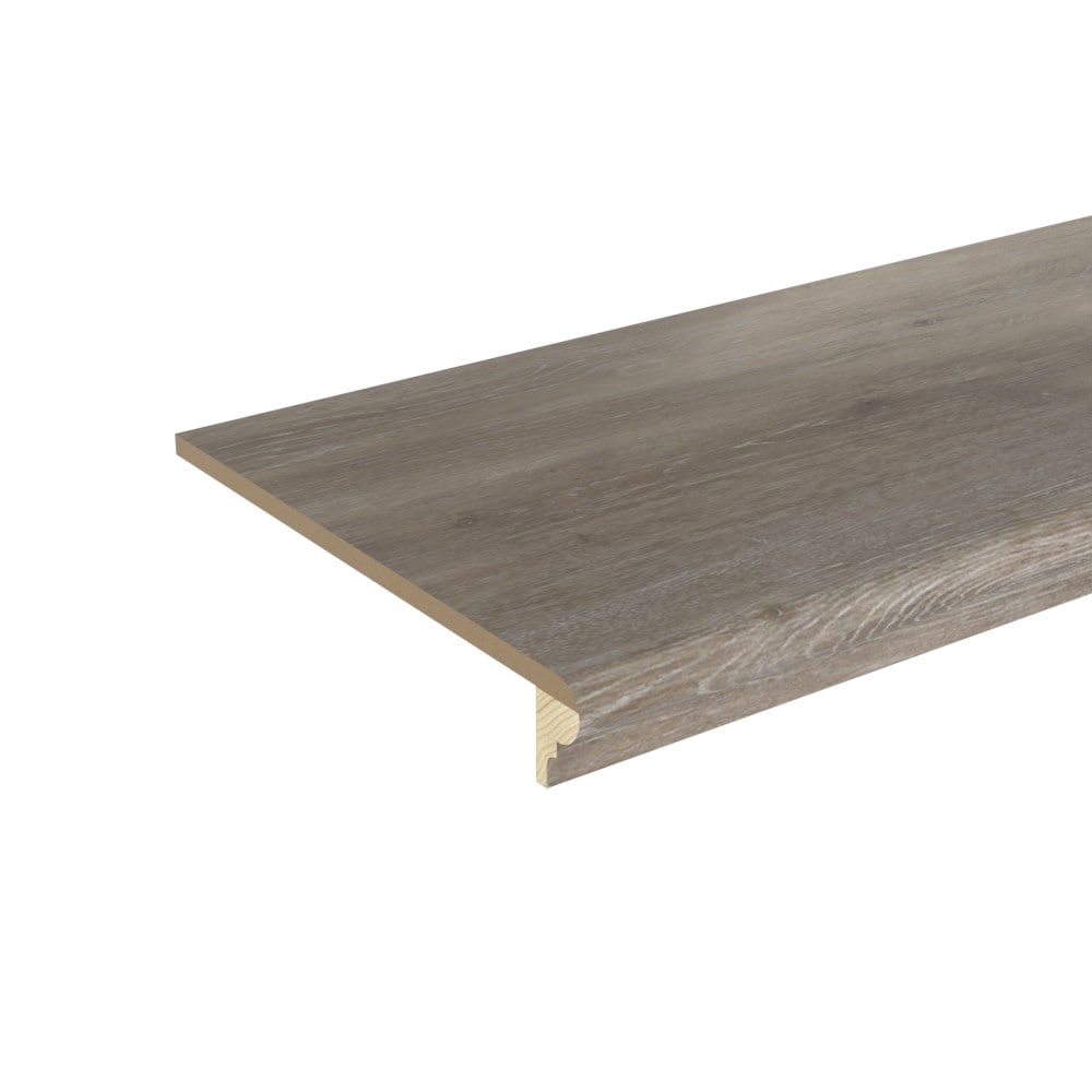 Stairtek - Retread 48-in L x 11.5-in W x 0.375-in T Woodford Oak Laminate Bullnose Stair Tread