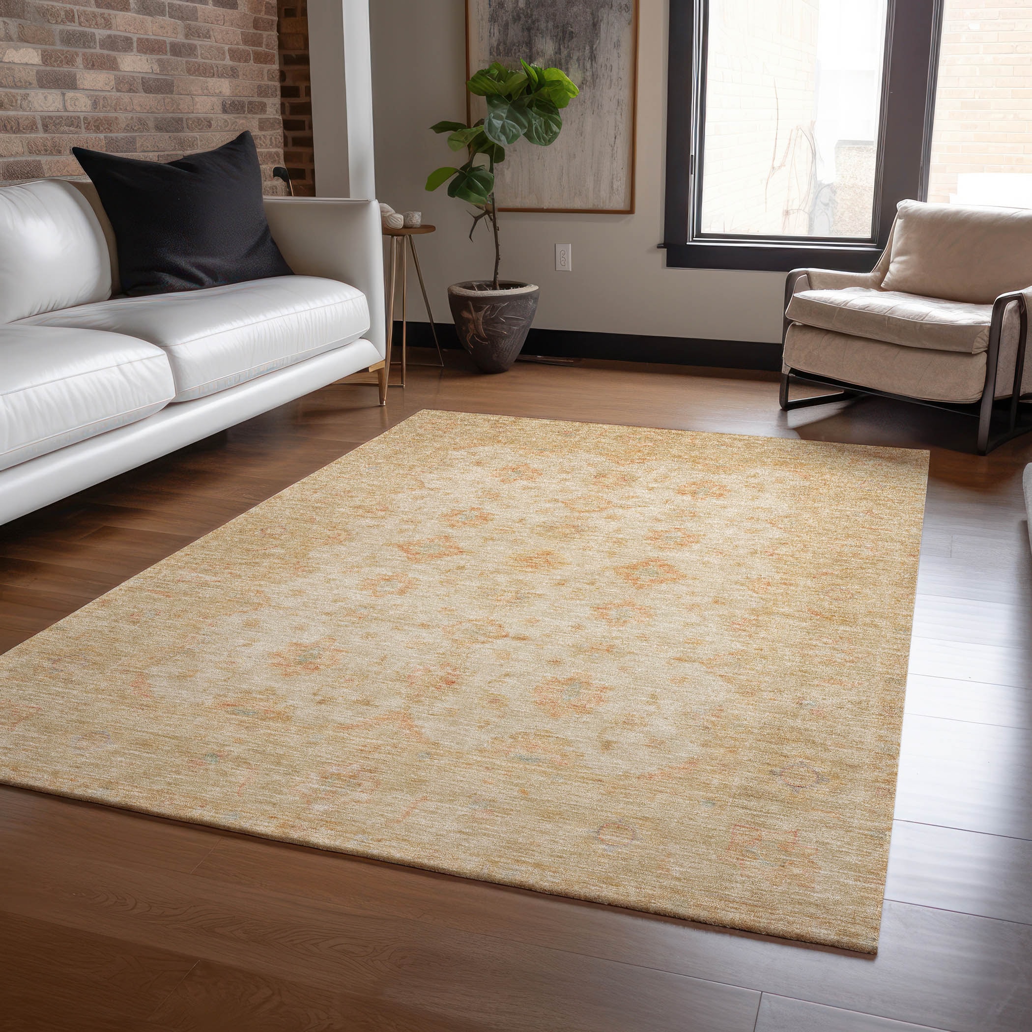 Addison Rugs ACN1643BG5X8 Chantille ACN1643BG 5 x 7 (ft) Loomed Polyester Beige Rectangular Indoor/Outdoor Machine washable Area rug