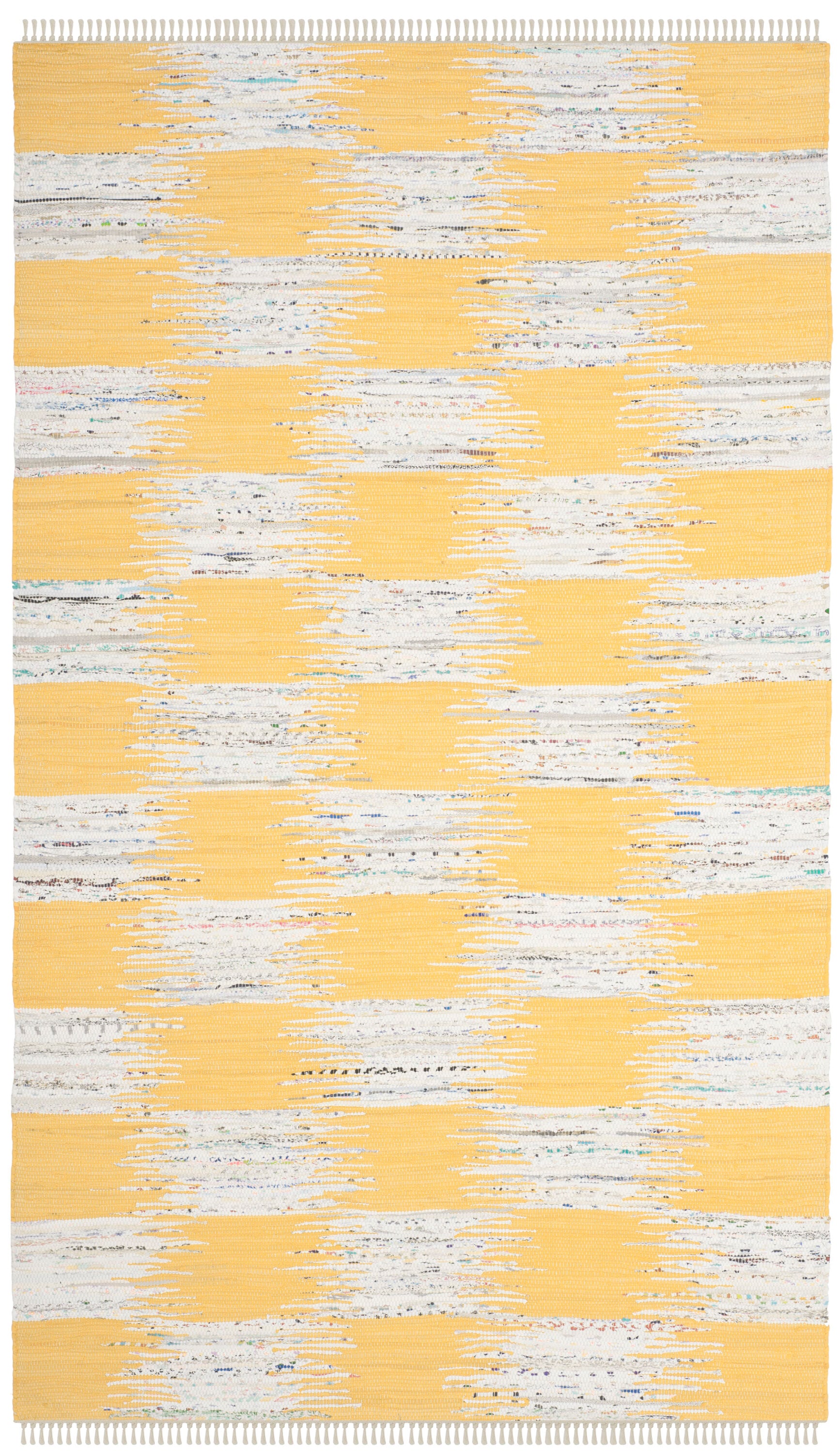 Coastal Charm Yellow & Multi 4' x 6' Hand-Woven Cotton Area Rug