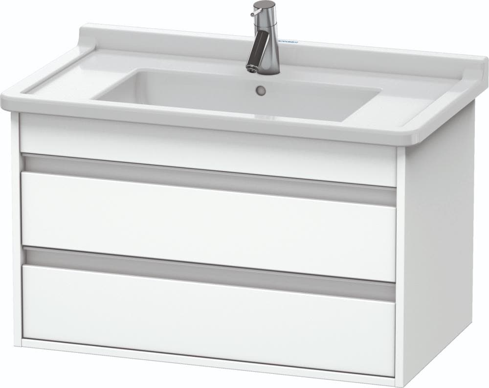 Ketho 31-in White Matte Bathroom Vanity Base Cabinet without Top | - Duravit KT664401818