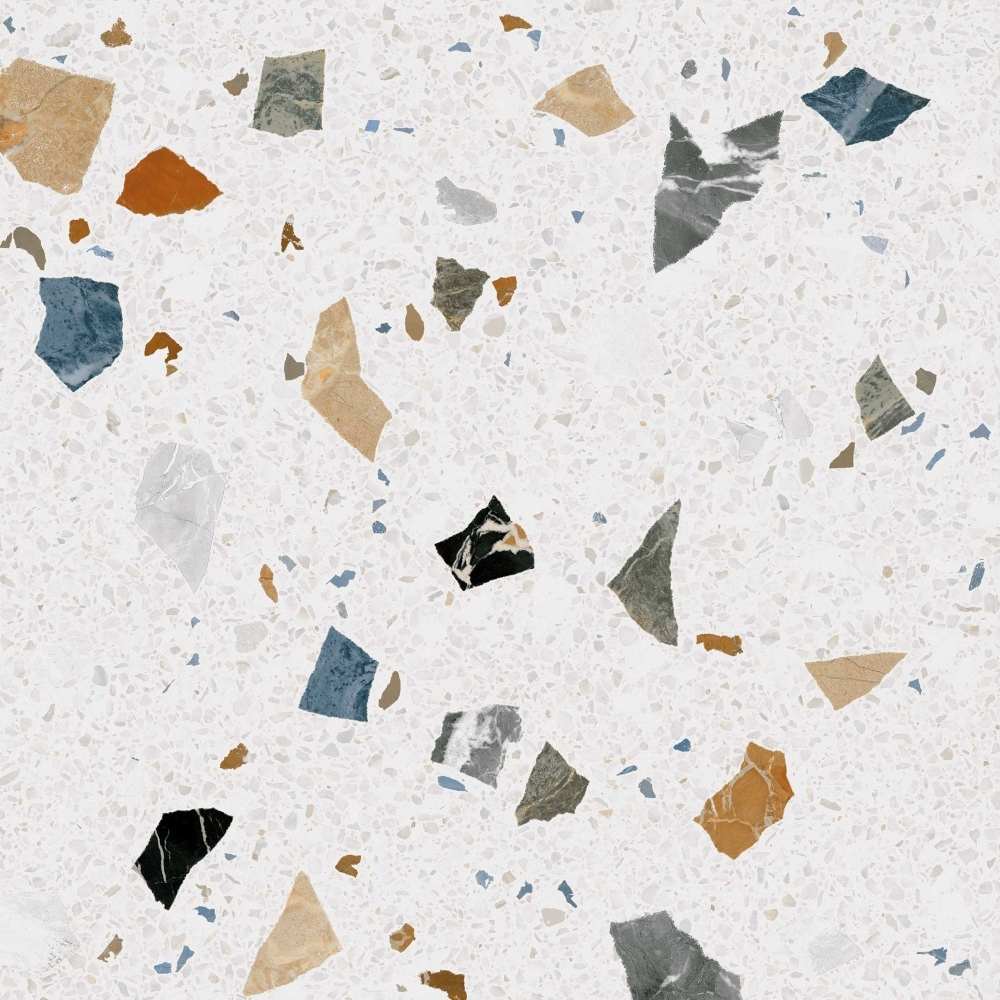 The Tile Life TSTRA2424NA Terrazzo White Multi 24-in x 24-in Matte Porcelain Patterned Floor and Wall Tile (15.5-sq. ft/ Carton)