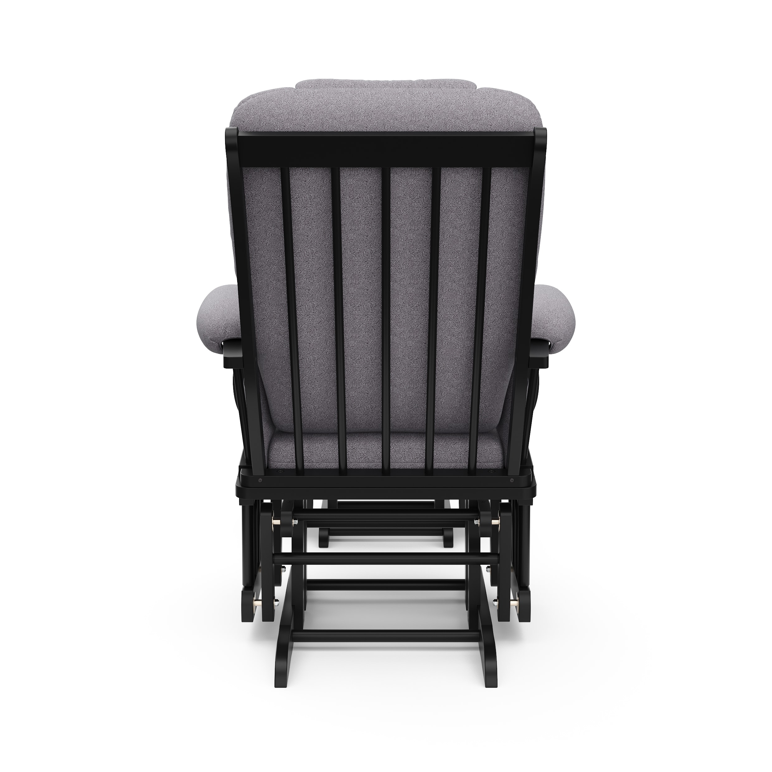 Black and Slate Gray Wood Nursery Glider with Ottoman
