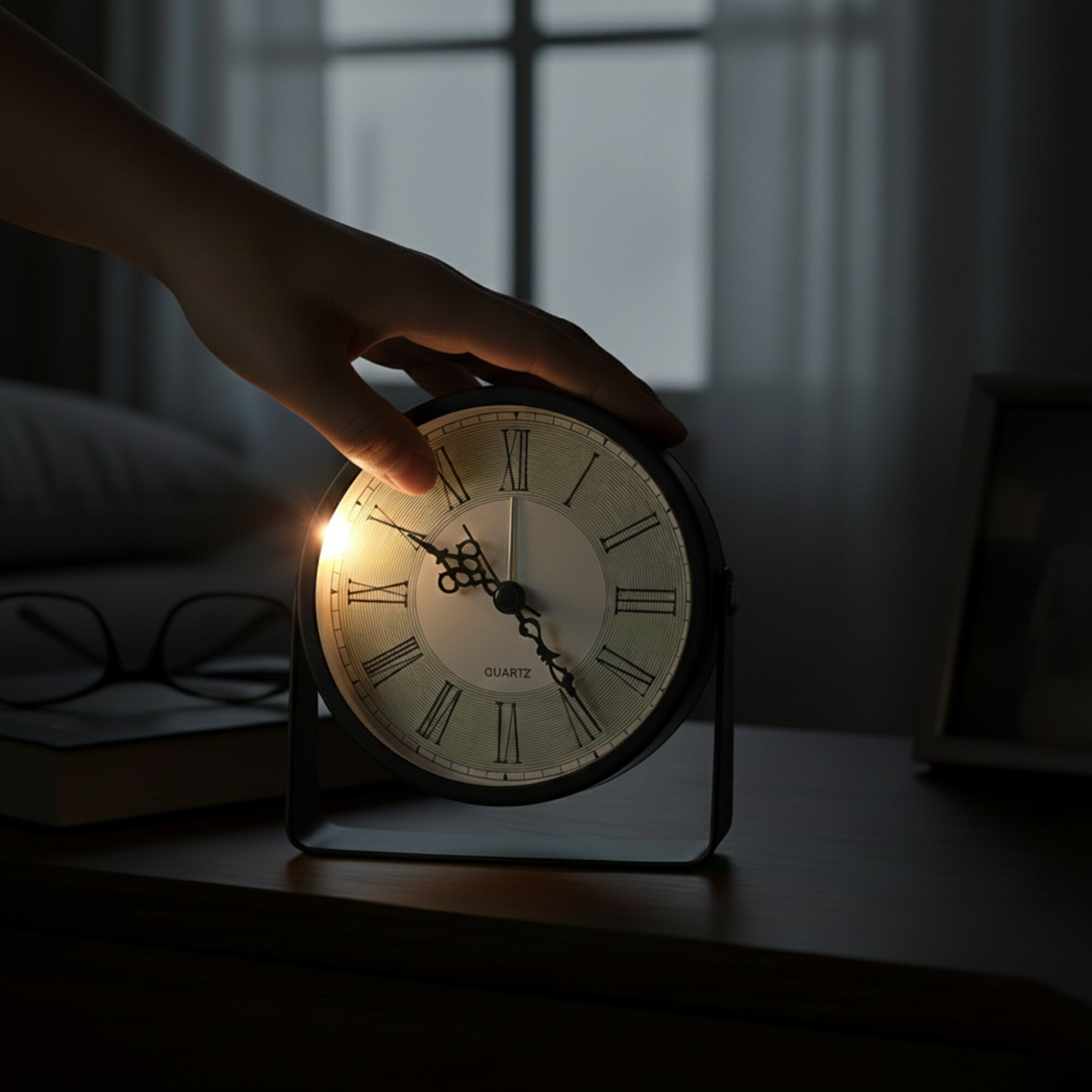 Unique Bargains Vintage Tabletop Alarm Clock with Stand Rotatable