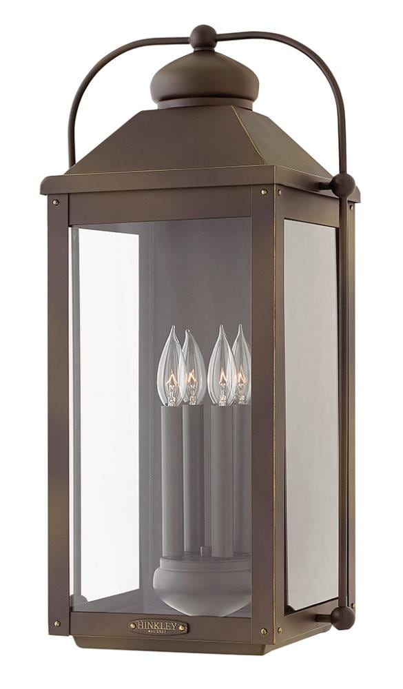 Hinkley 1858LZ-LL Anchorage 4 -Light 25-in H Bronze Hardwired Outdoor Wall Light