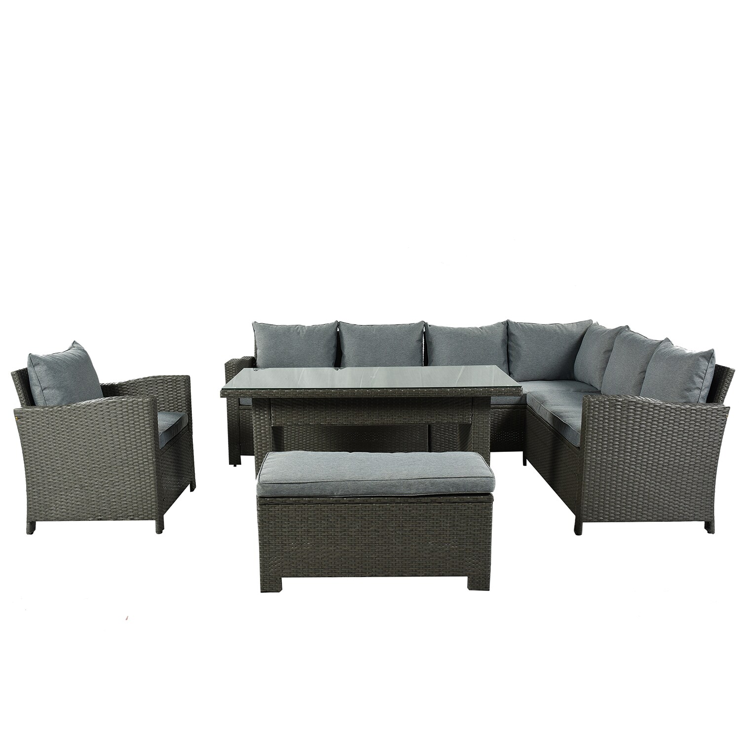 SINOFURN SYA020123GY Patio-Dining-Sets - View #5