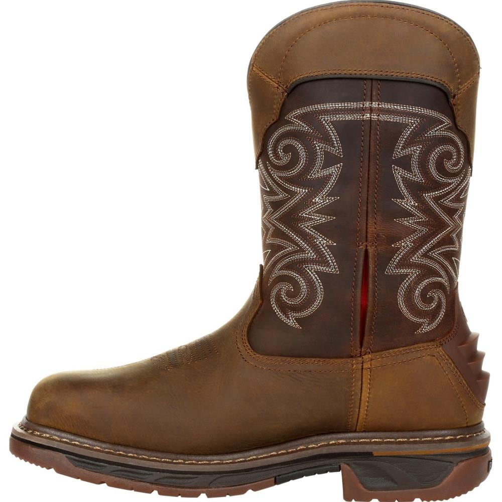 Rocky Mens Medium Brown Chocolate Waterproof Work Boots Size: 9 Wide in ...