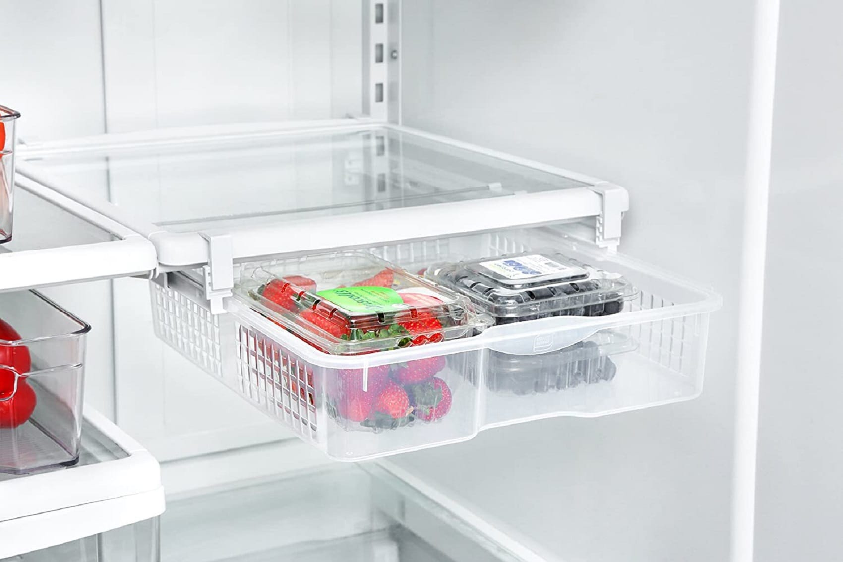 Smart Design Set of 18 Clear Refrigerator & Freezer Organization Bins