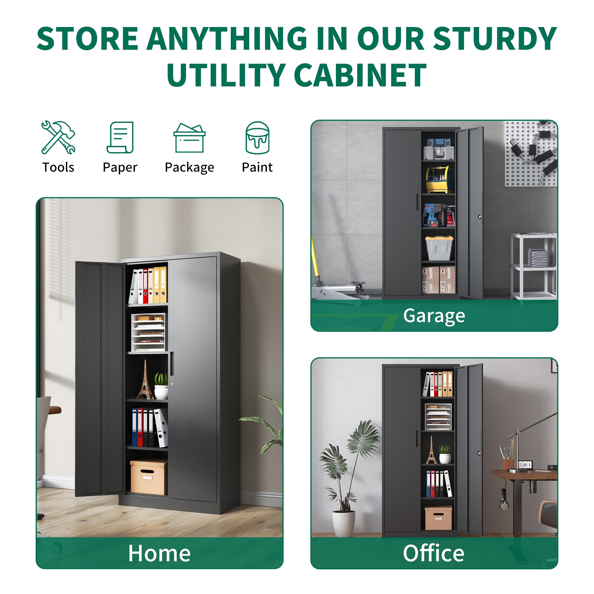 Kahomvis MAKE-QPO3-42 Storage-Cabinets - View #5
