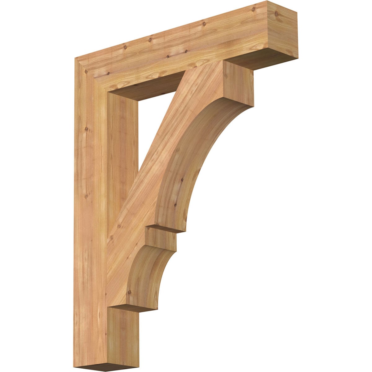 Ekena Millwork BKT06X30X38BOA05SWR Balboa block smooth 5-1/2-in x 30-in x 38-in Western red cedar Brown Wood Standard bracket