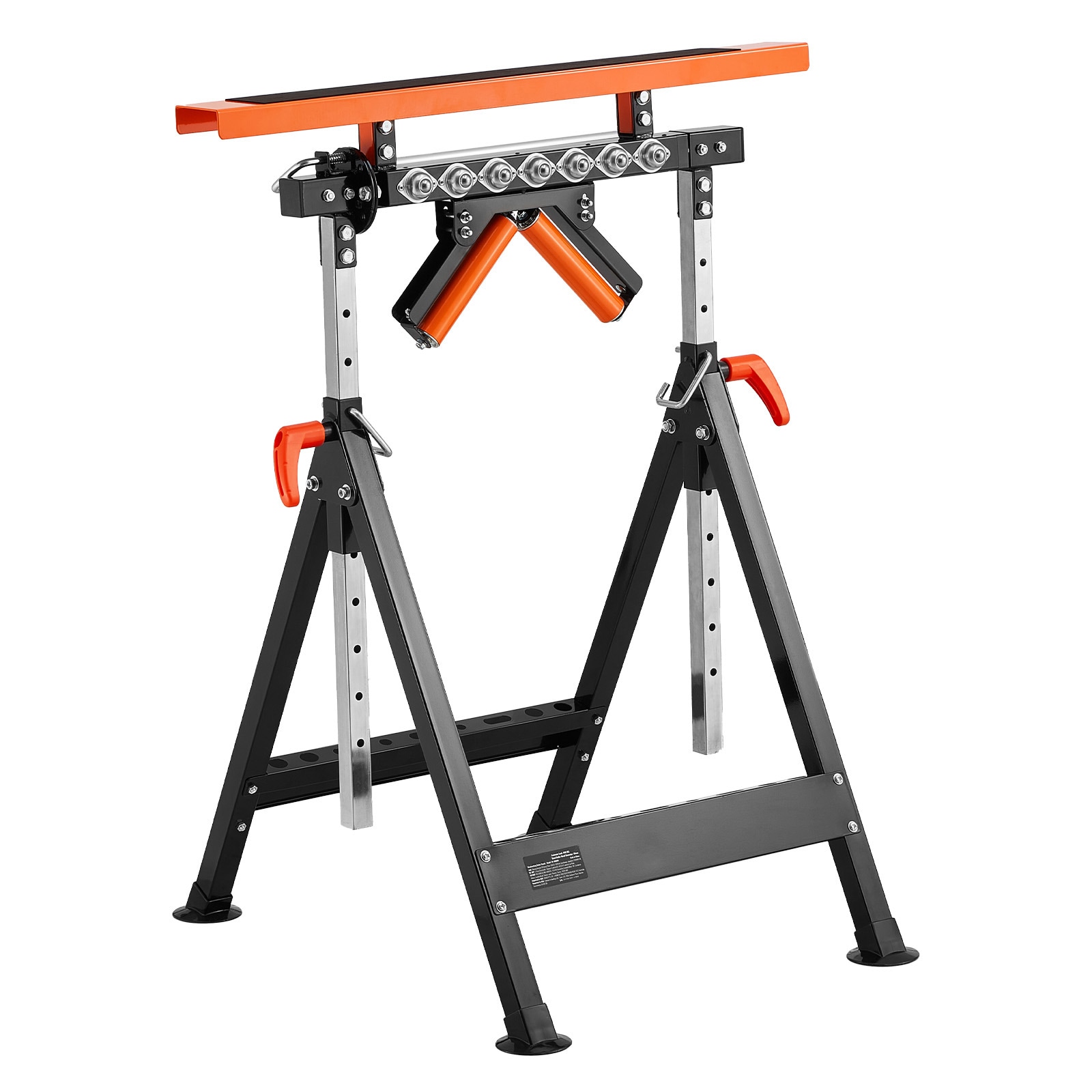 Mecale 440-lb 4-in-1 Roller Stand 33-to-50-in Adjustable Folding Saw Stand Rack Multi-Directional Black