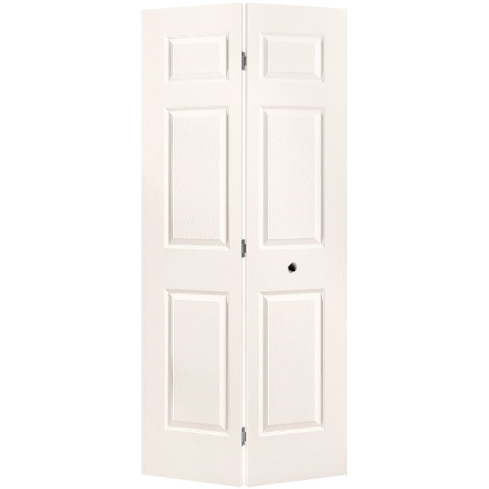 Masonite - 36-in x 80-in White 6-panel Textured Hollow core Prefinished Molded composite Traditio...