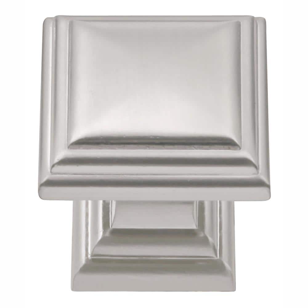 Hickory Hardware HH74554-SN Somerset 1-1/16-in Satin Nickel Square Traditional Cabinet Knob