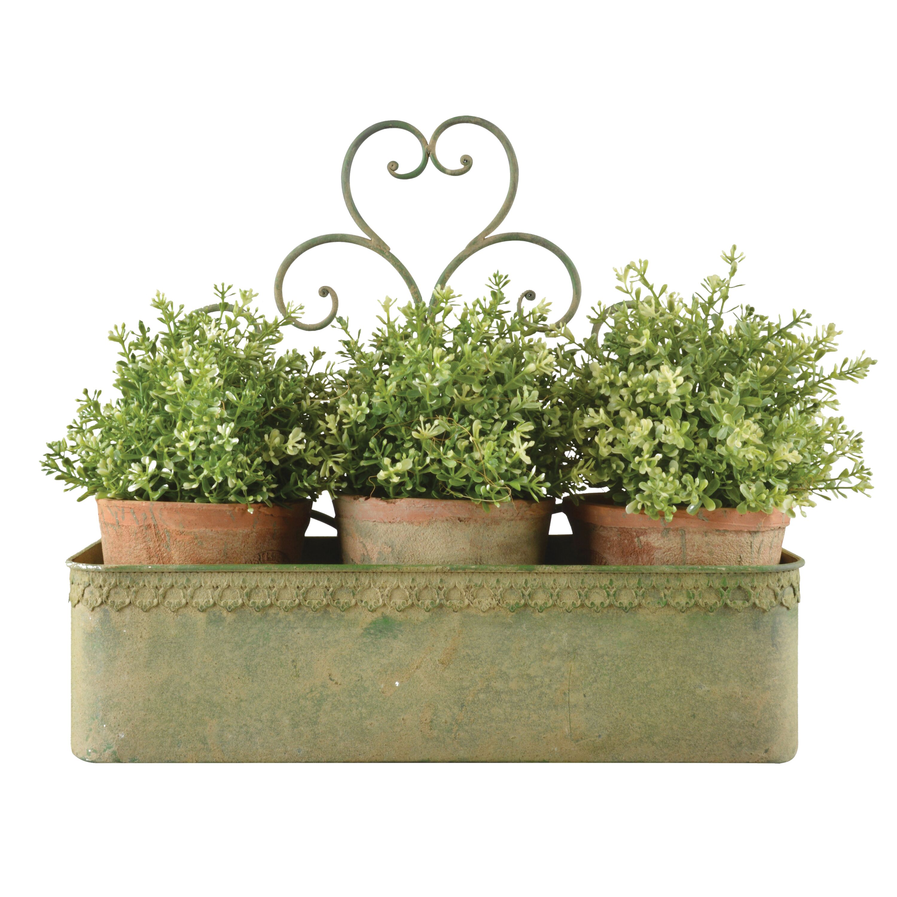 Esschert Design AM99 11.4-in W Large Multiple colors/finishes Mixed/Composite Indoor/Outdoor Planter with Drainage Holes