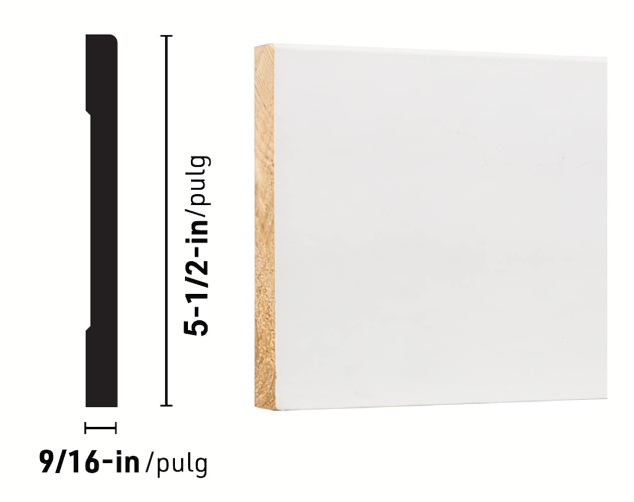 allen + roth L0432102W12 Baseboard-Moulding - View #6