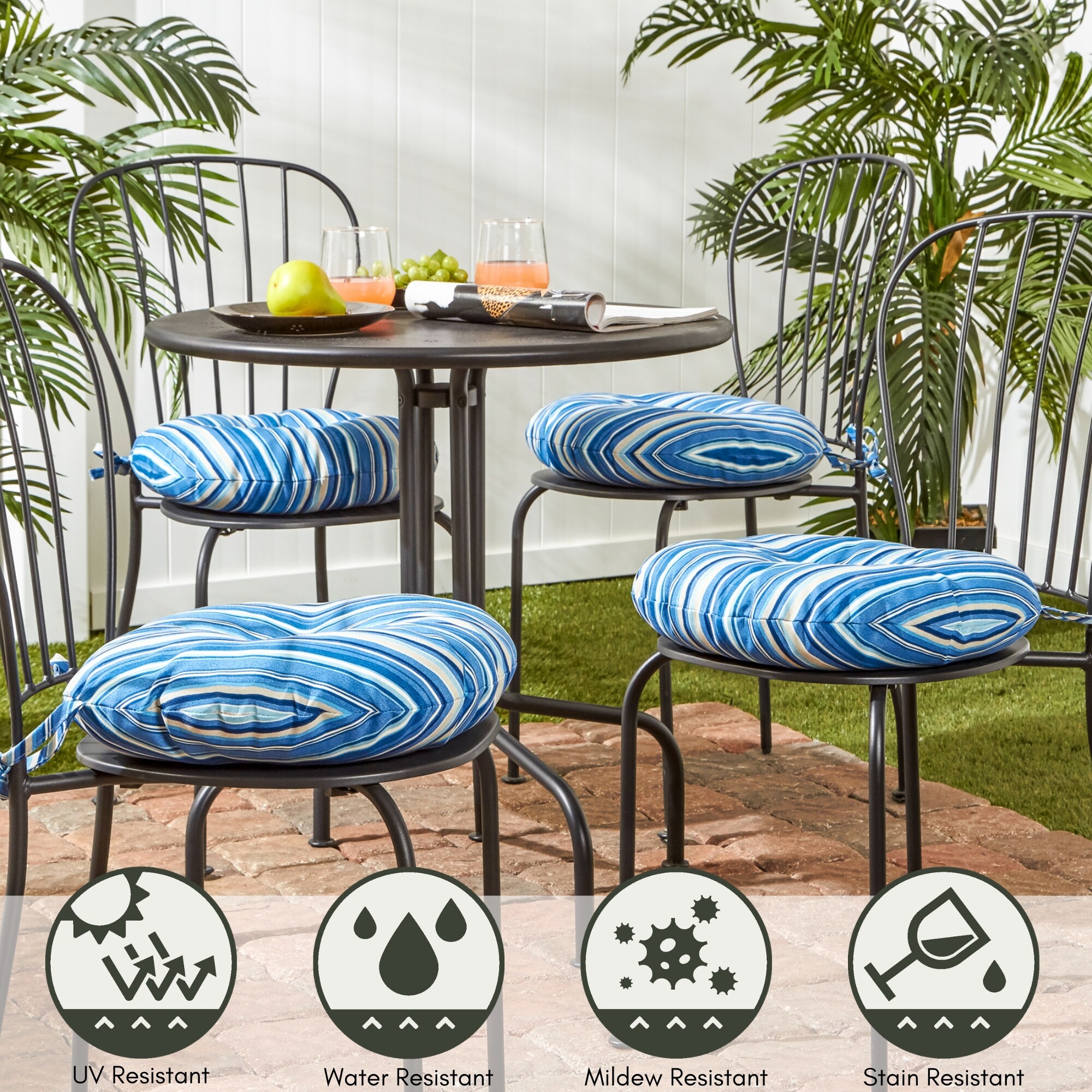 Greendale Home Fashions OC5816S2-SAPPHIRE Patio-Furniture-Cushions - View #6