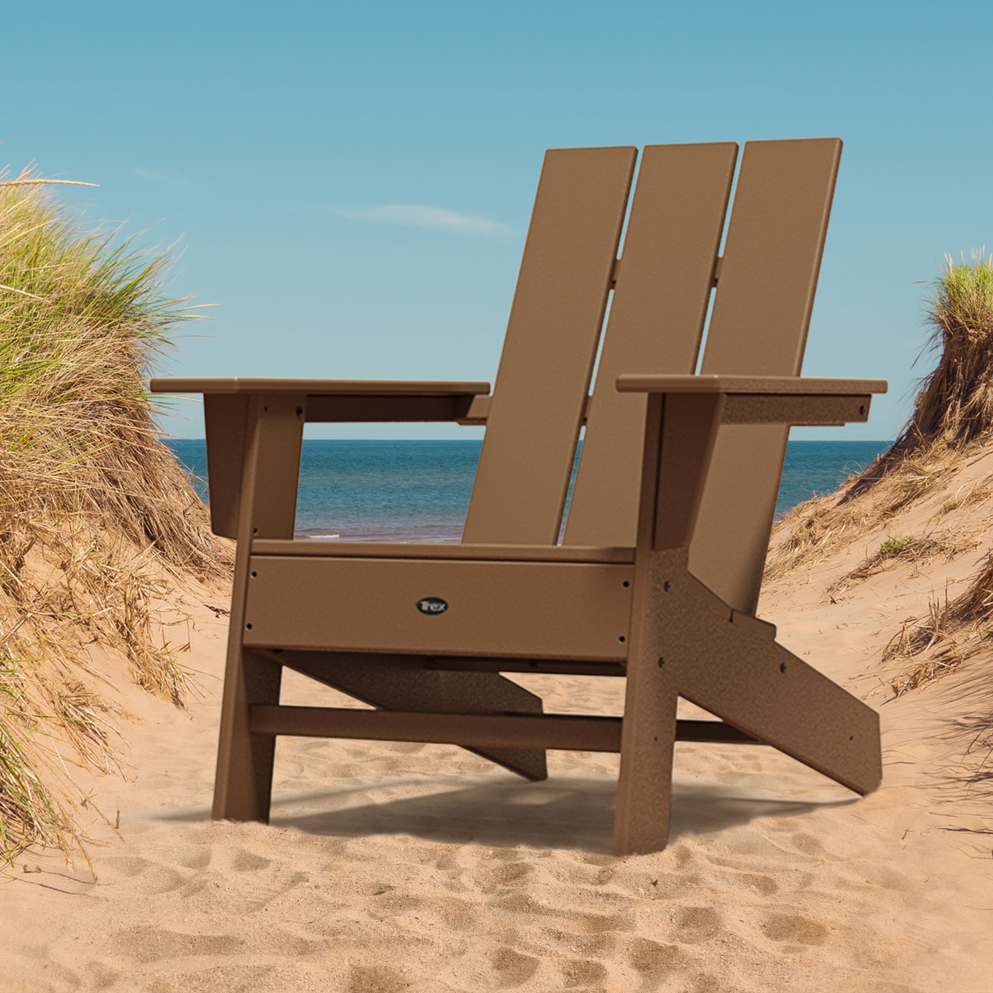 Trex Outdoor Furniture TXAD220TH Eastport Tree House HDPE Frame Stationary Adirondack Chair with Slat Seat