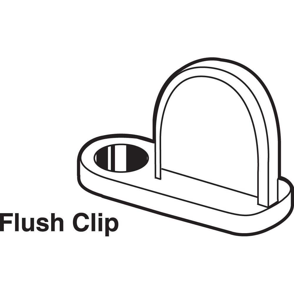 Silver Diecast Flush Screen Clips with Screws, 2.8" Length