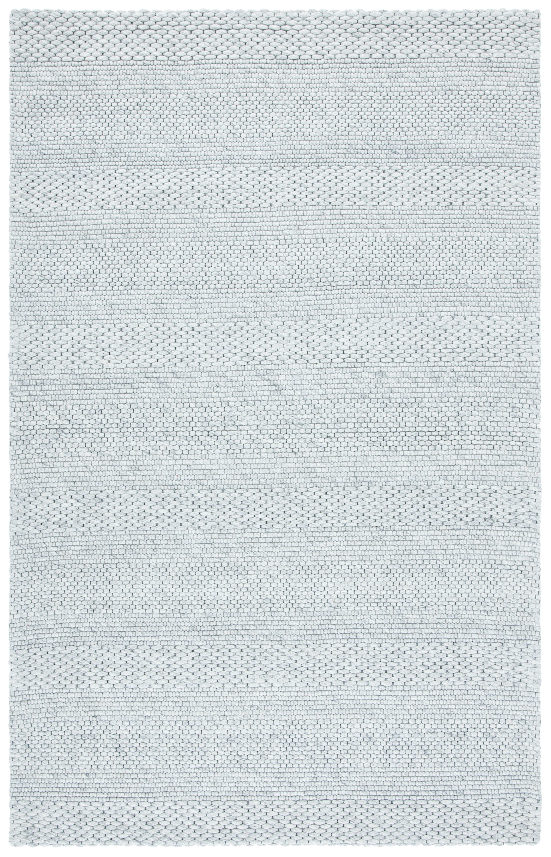 Safavieh MRB556G-4 Marbella Annabella 4 x 6 (ft) Loomed Wool Silver/Gray Rectangular Indoor Abstract Farmhouse/Cottage Area rug