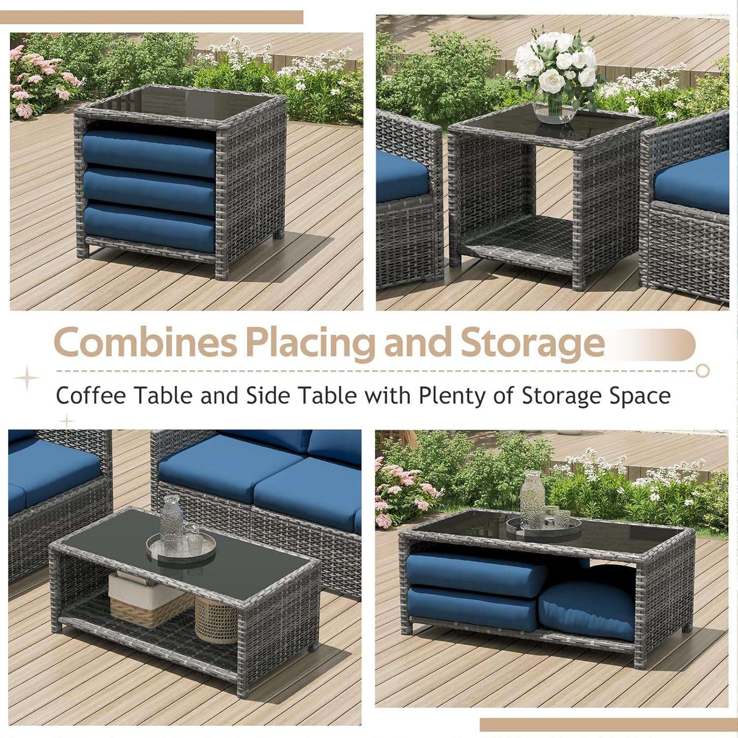 AECOJOY 16090GRDBU-LS02 Patio-Conversation-Sets - View #5