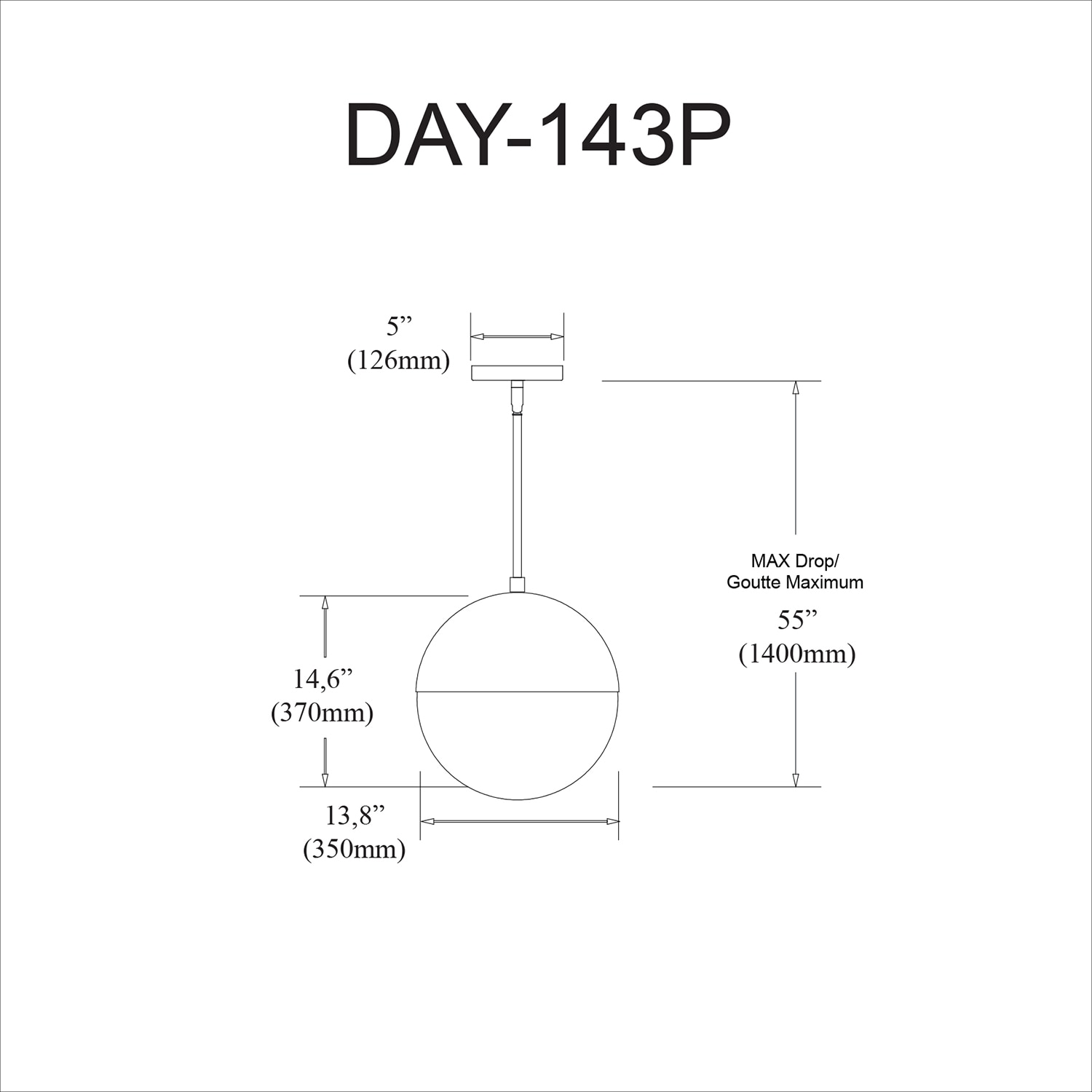 Dainolite DAY-143P-PC Pendant-Lights - View #3