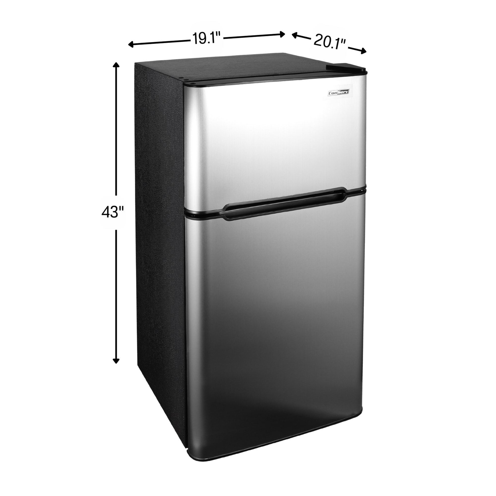 4.5 cu. ft. 2 Door Mini Fridge in Stainless Look with Freezer – Arborb