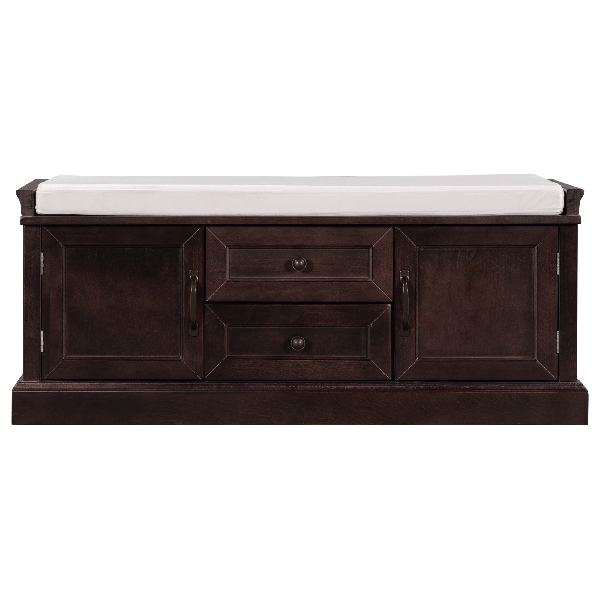 SINOFURN SYA330145BN Rustic Brown Accent Bench with Storage 42.5-in x 15.9-in x 17.5-in