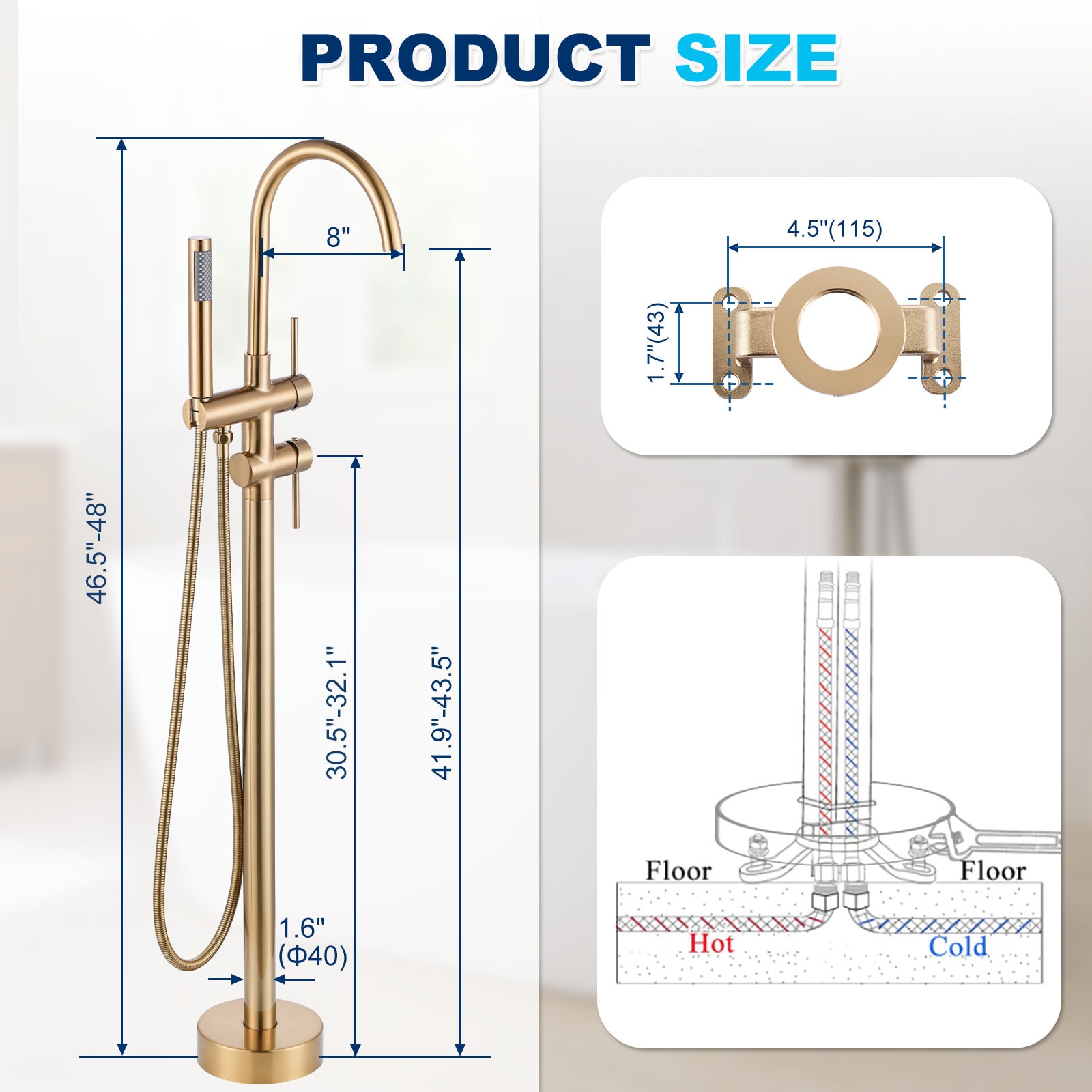 WOWOW 3081000G-LW Roman-Tub-Faucets - View #8