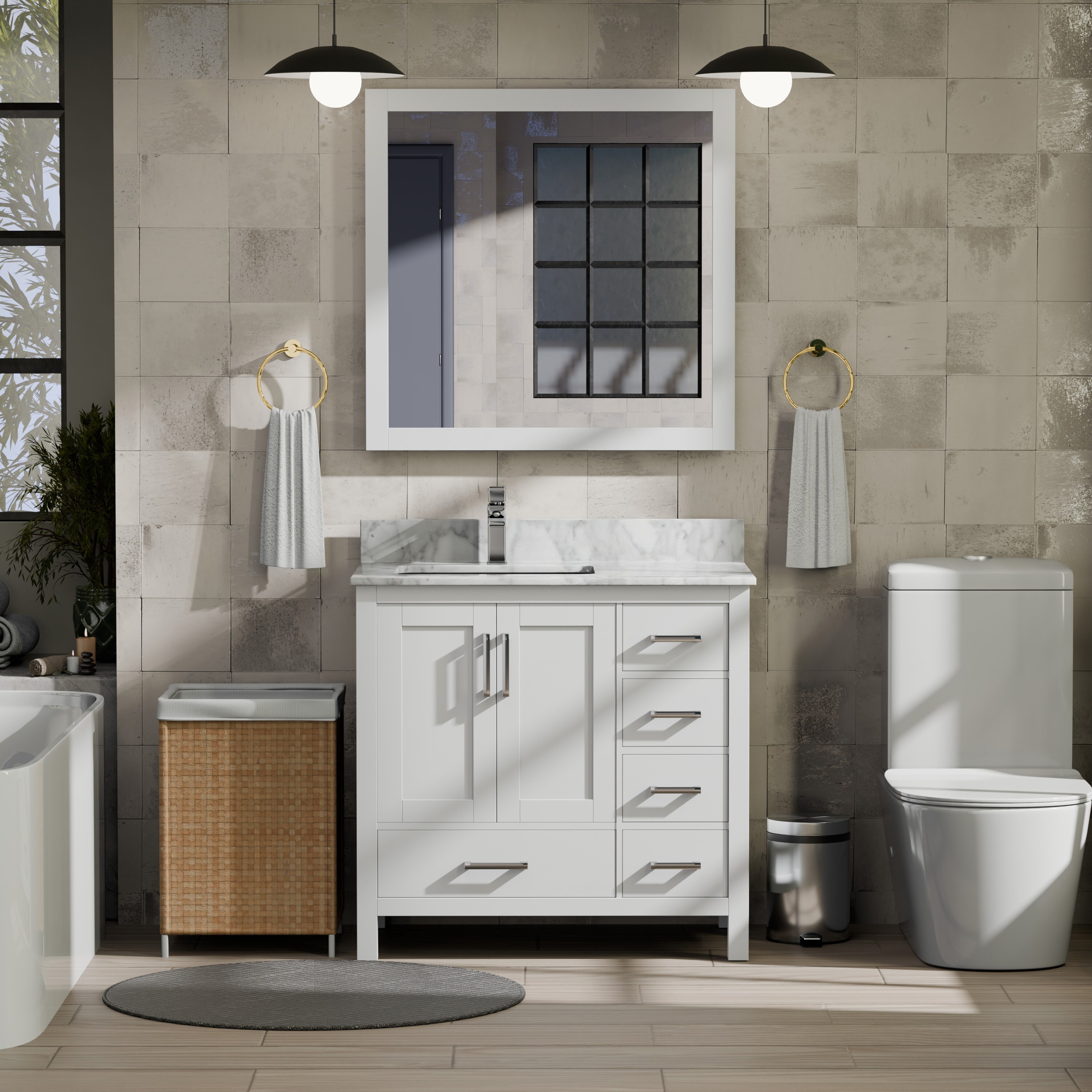 Lexora LJ342236SADSM34FL Bath-Vanity-Combo - View #2