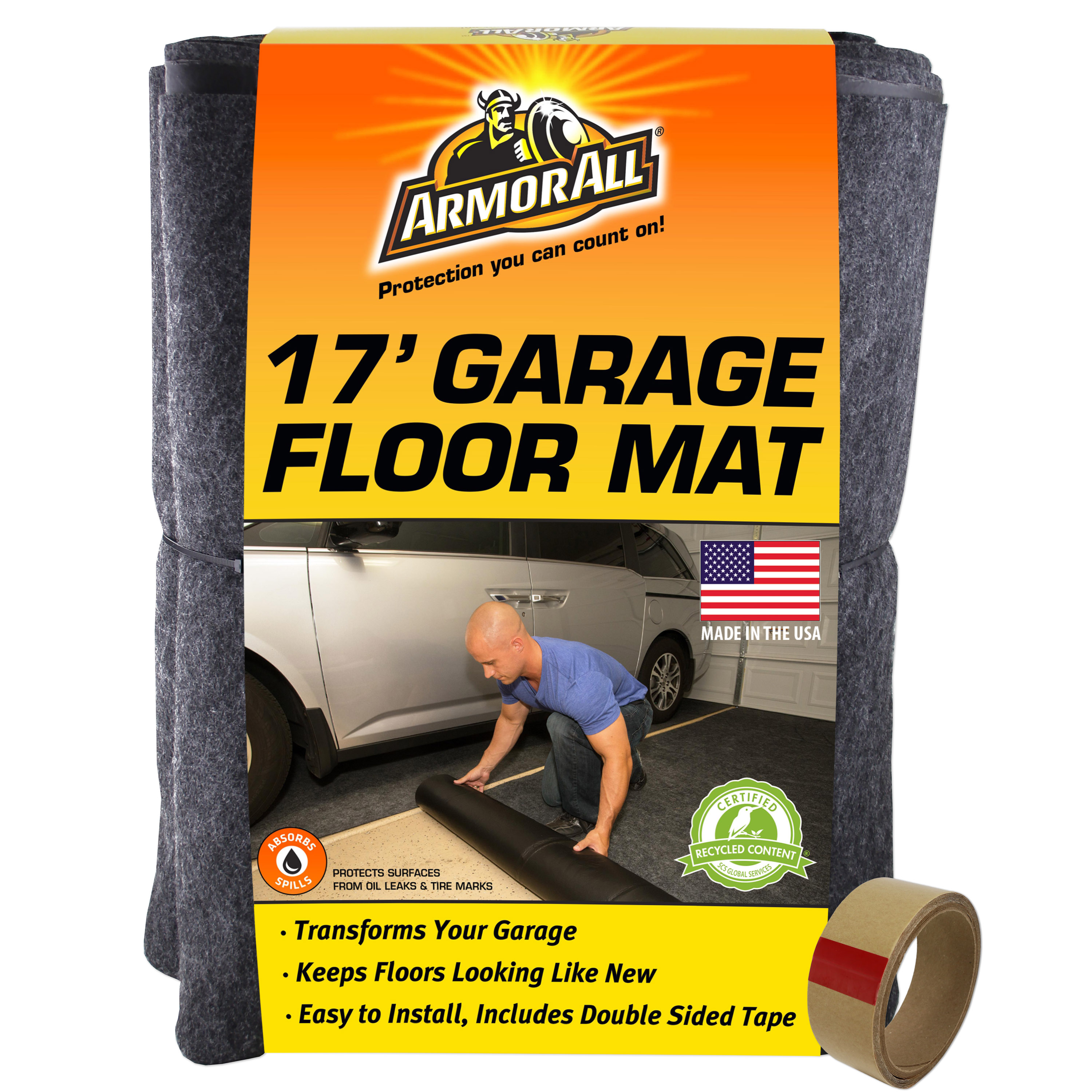 Armor All AAGFMC17 17-ft x 7-1/3-ft x 130-mil T Polyester Garage Flooring Roll ( 124.67-sq ft )