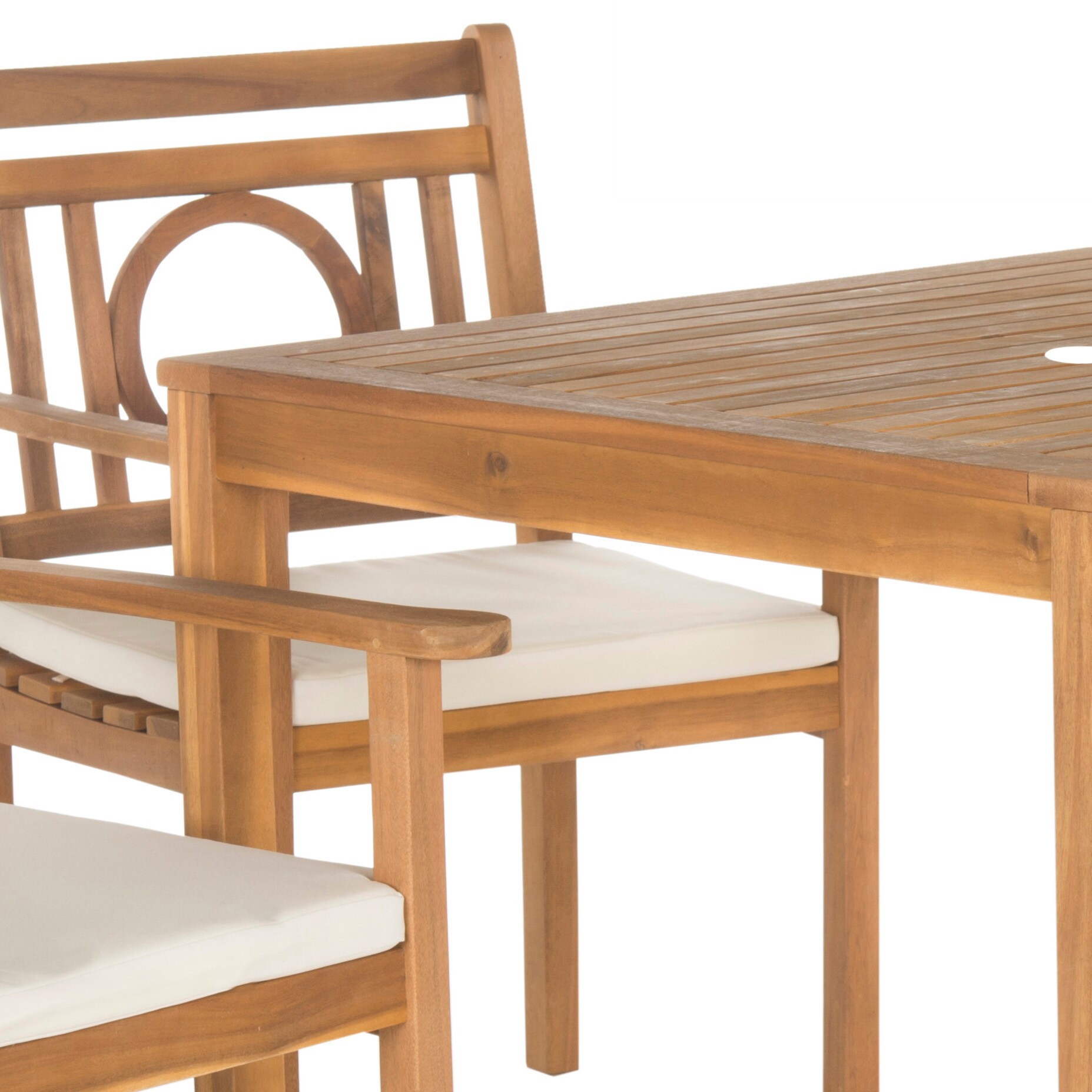Montclair 4 Person Brown Acacia Casual Square Dining Set