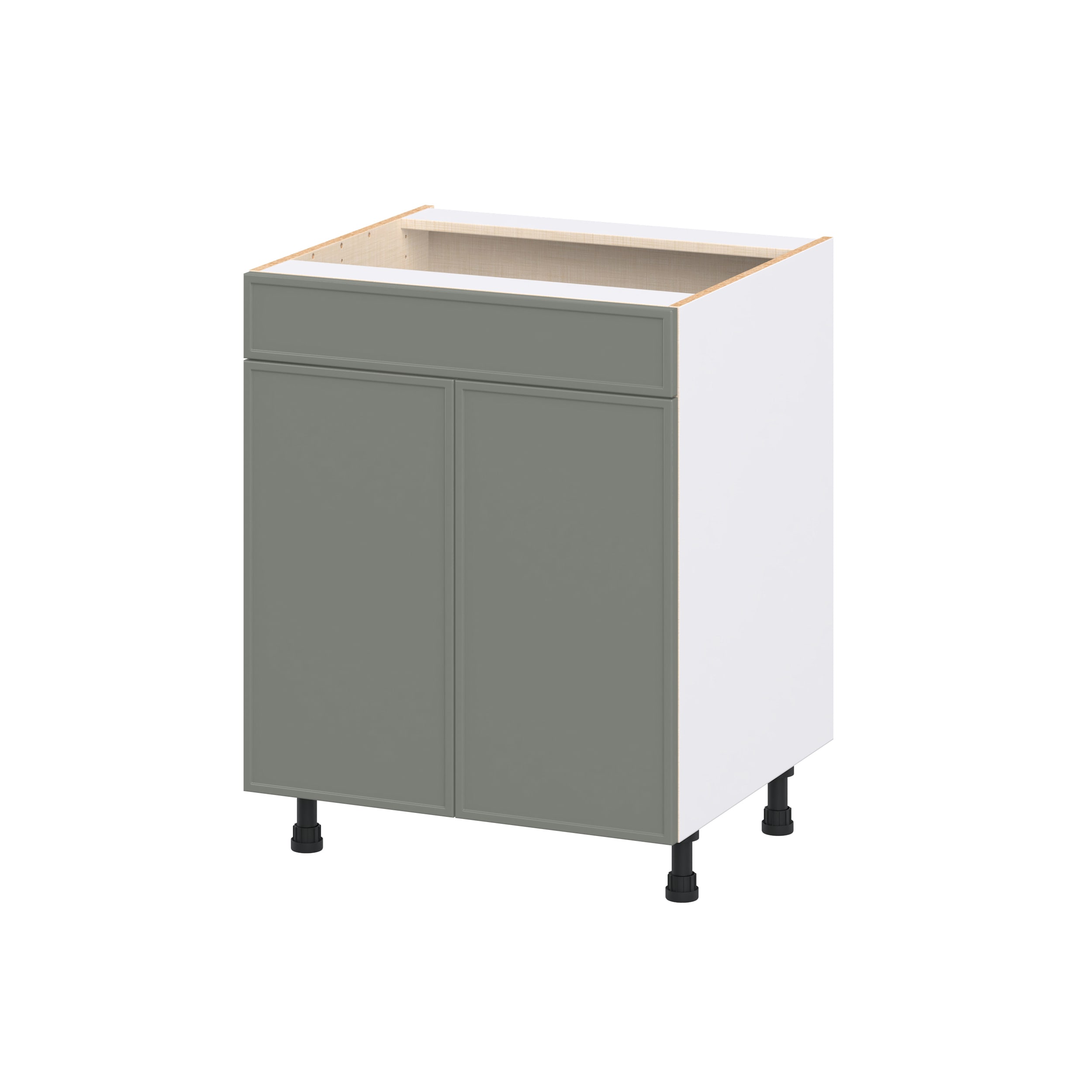 Hugo&Borg DSSB27FF-CO Concord 27-in W x 34.5-in H x 24.66-in D Moss Green Sink Base Fully assembled Cabinet Flat Panel