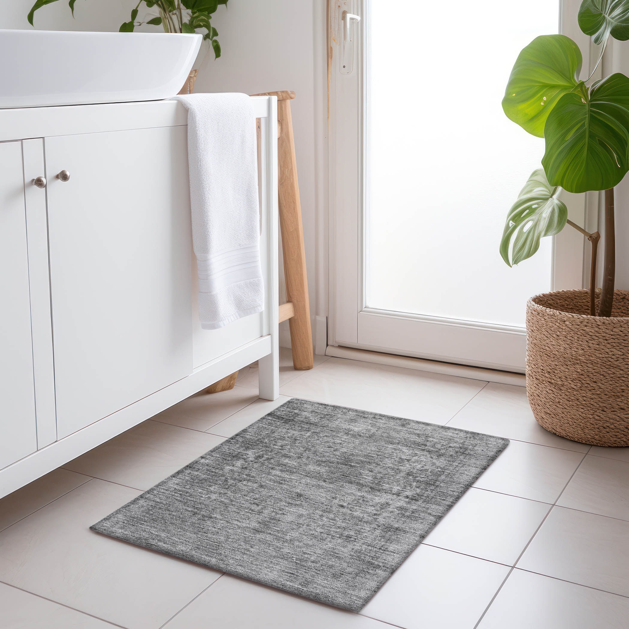 Addison Rugs ACN1645GY20X30 Chantille ACN1645GY 1 x 2 (ft) Loomed Gray Rectangular Indoor/Outdoor Machine washable Pet Friendly Area rug